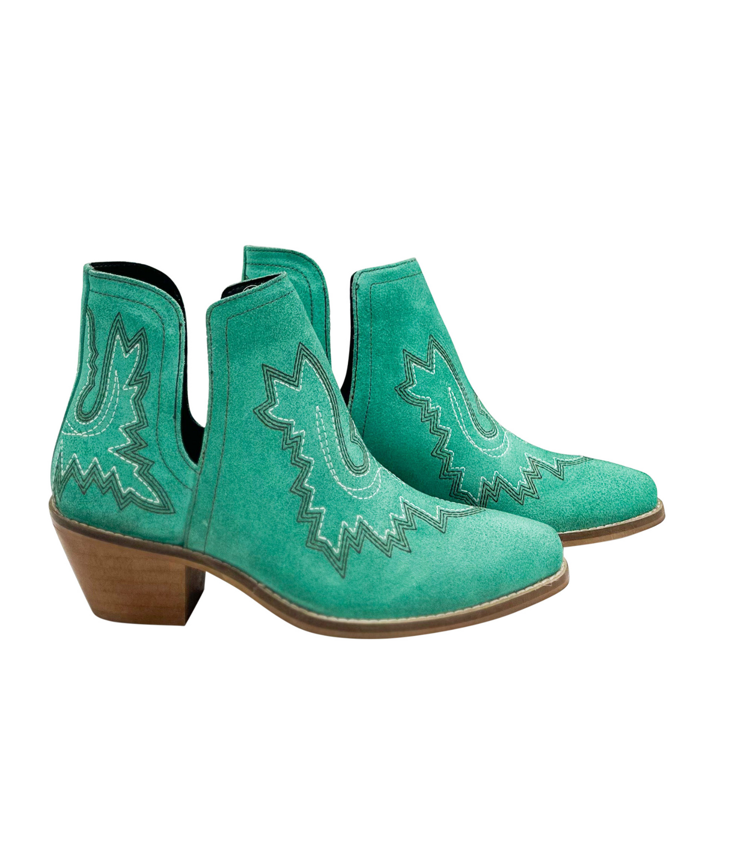 Kickin' Booties in Turquoise Suede - Southern Divas Boutique