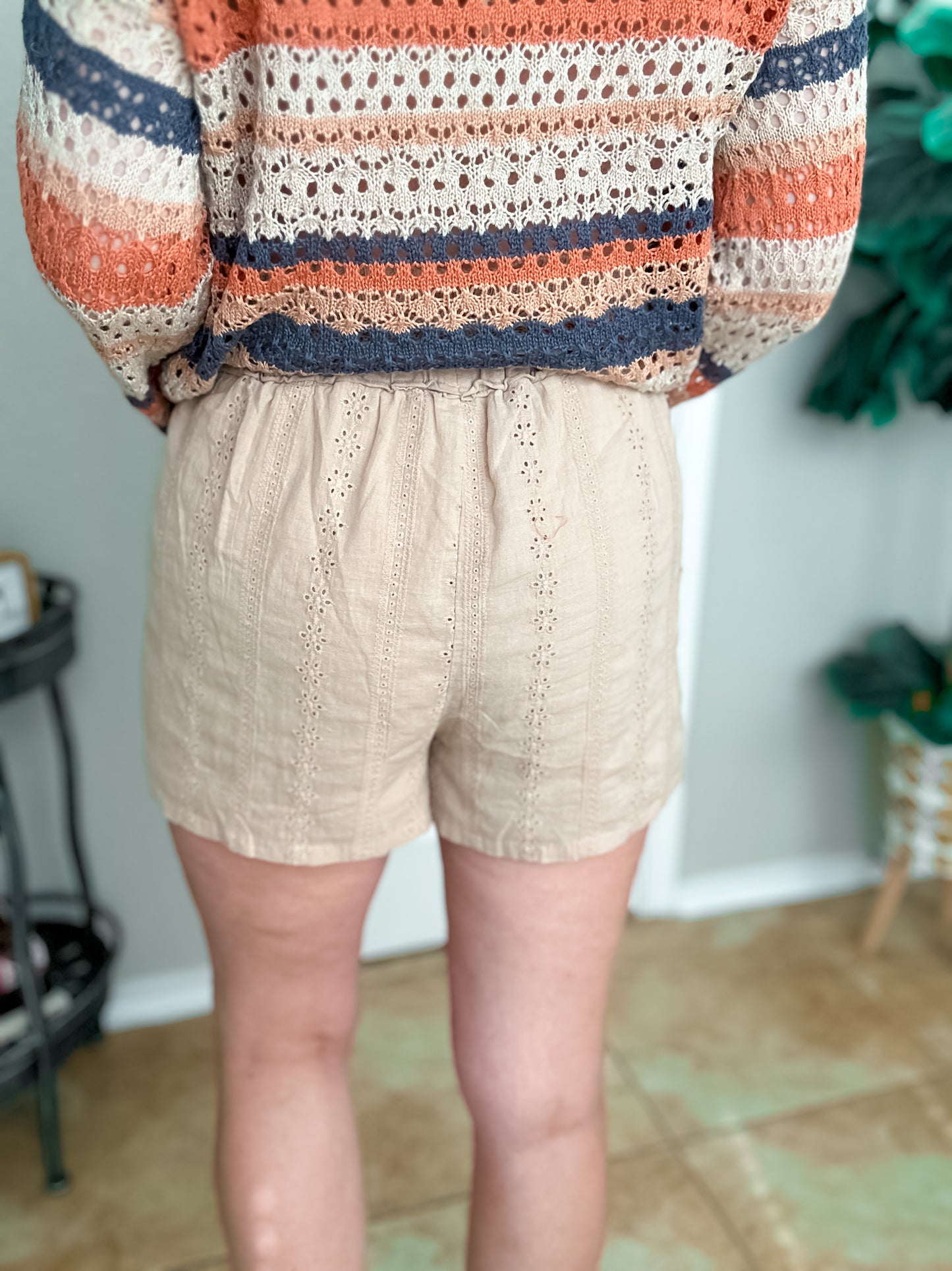 Playful Smile Eyelet Shorts - Southern Divas Boutique