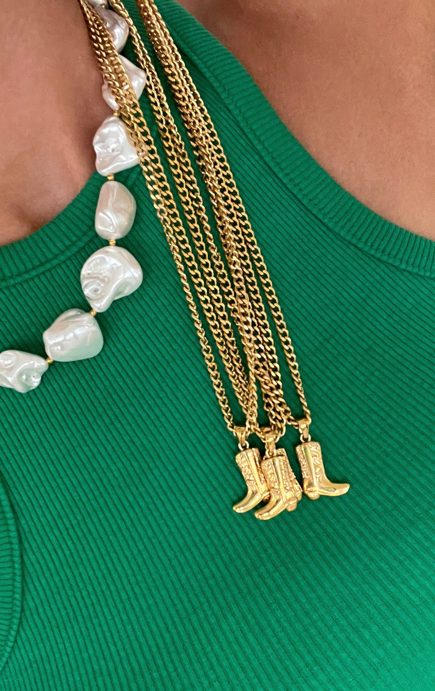 COWGIRL BOOT NECKLACE - Southern Divas Boutique