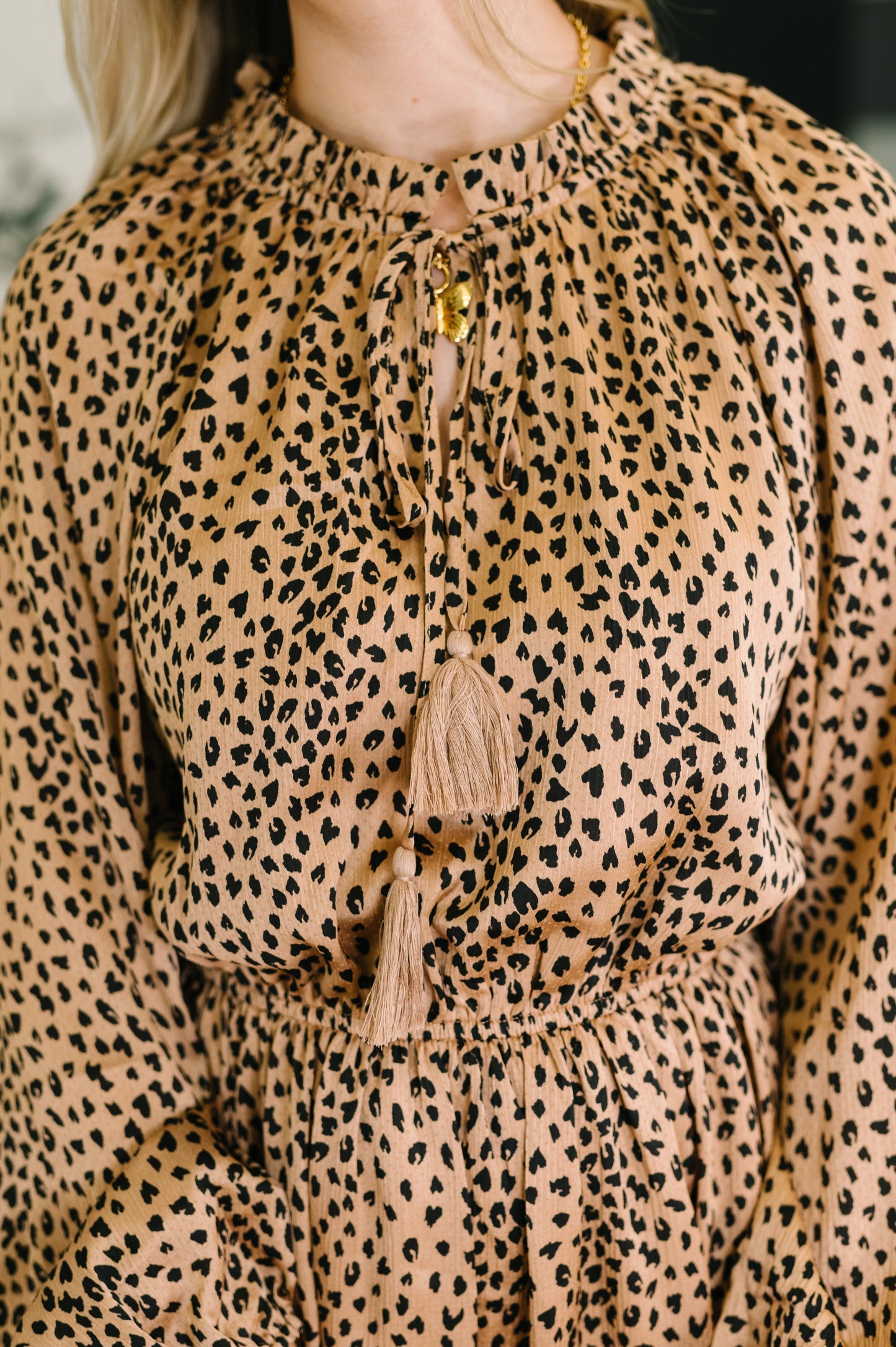 A Cheeky Little Time Tiered Dress in Pecan Brown - Southern Divas Boutique