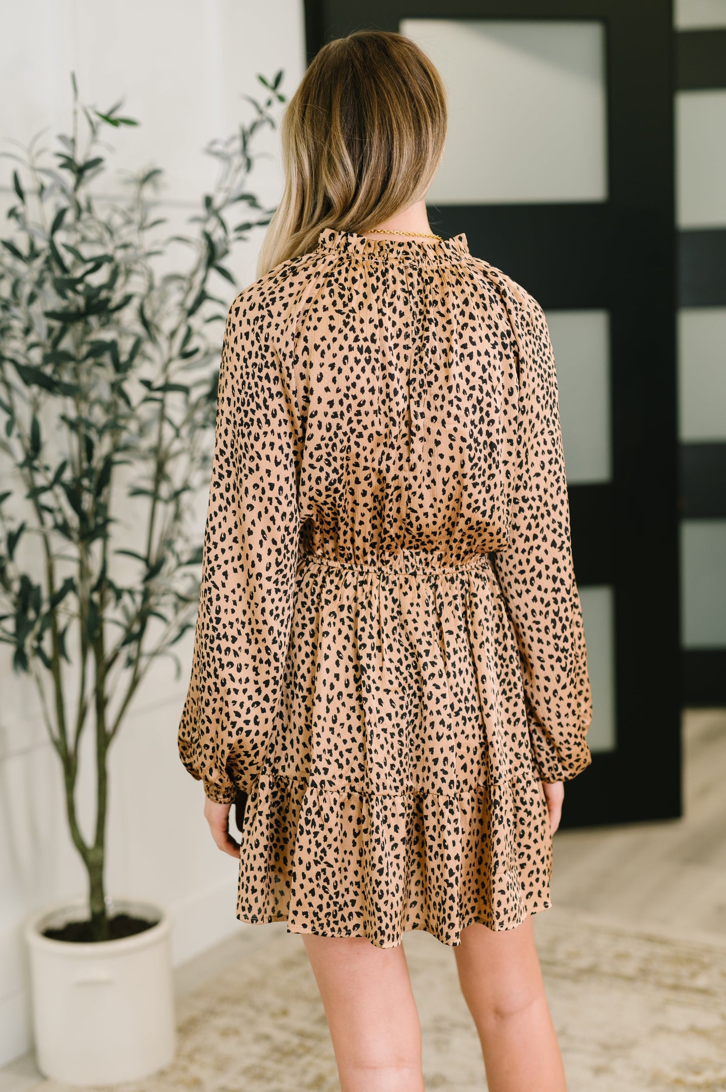 A Cheeky Little Time Tiered Dress in Pecan Brown - Southern Divas Boutique