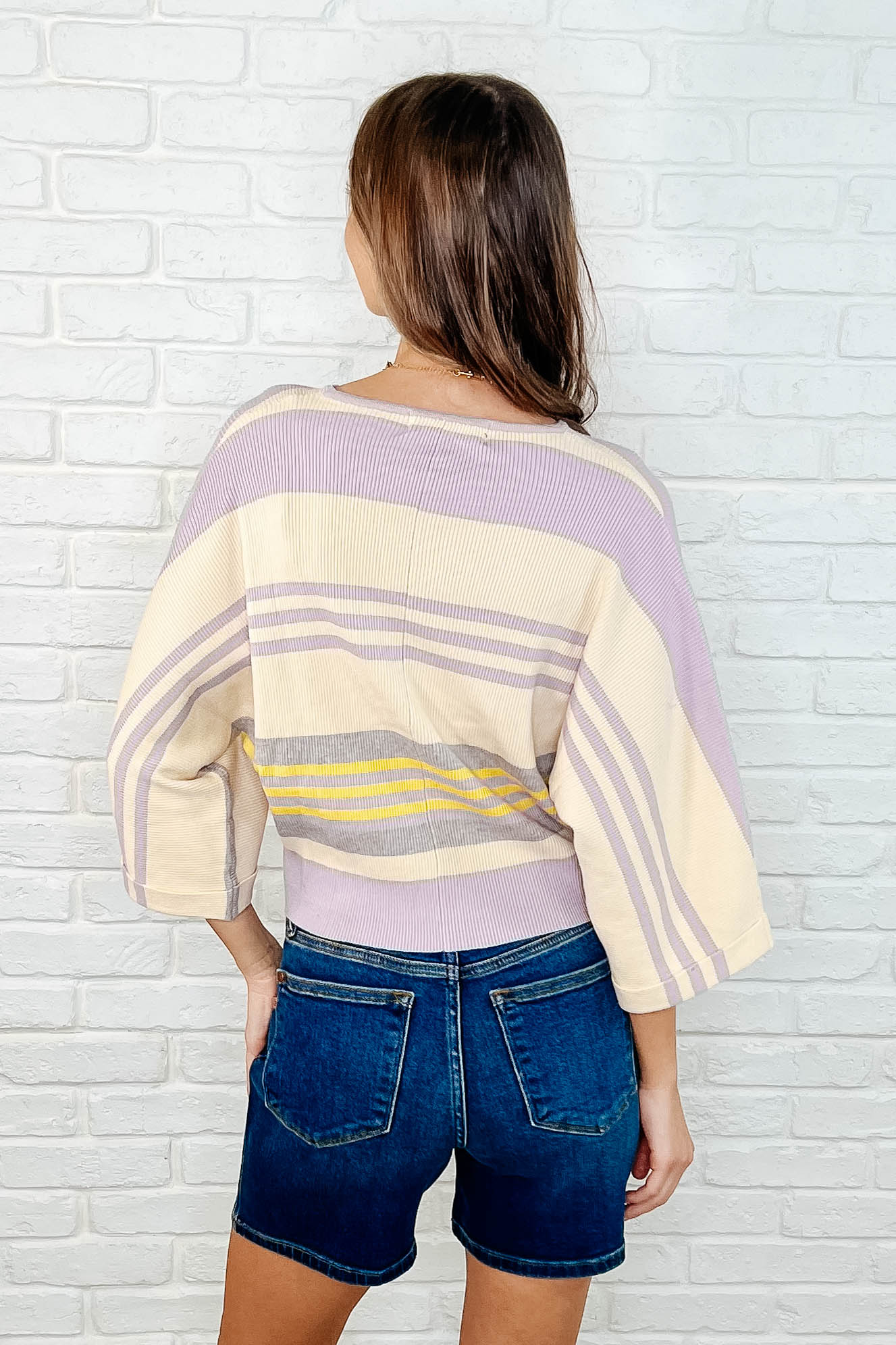 Barely Justified Striped Dolman Sleeve Top - Southern Divas Boutique