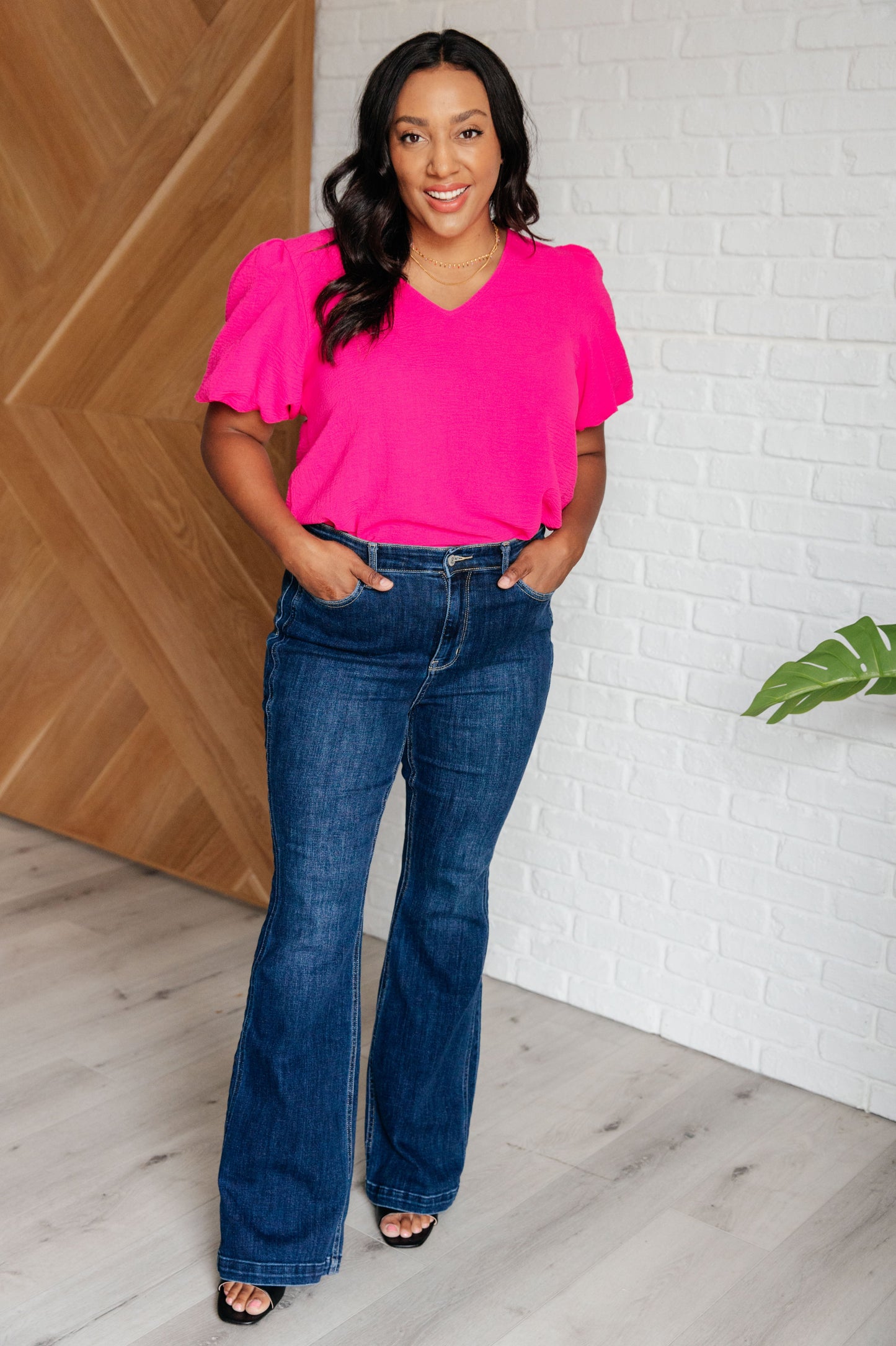 Belong Together Puff Sleeve Blouse - Southern Divas Boutique