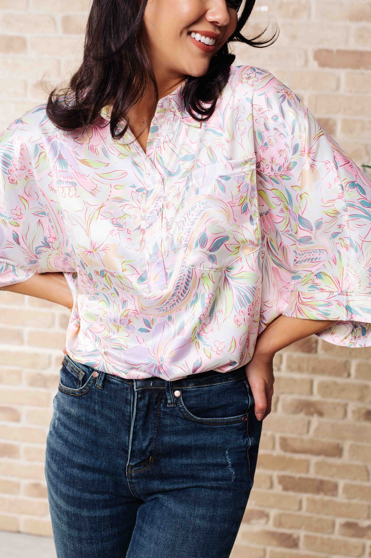 Blissful Botanicals Blouse - Southern Divas Boutique