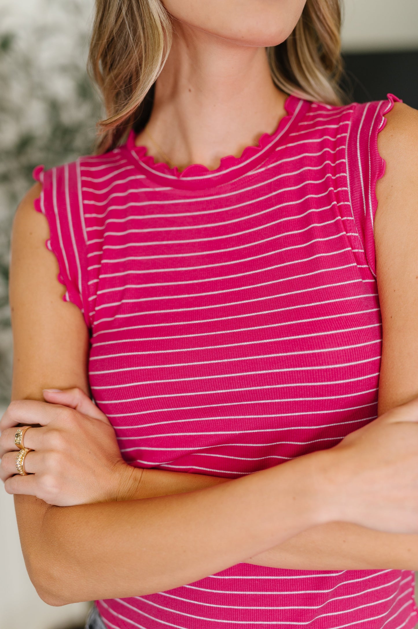 Doodle Me In Lettuce Round Neck Top in Hot Pink - Southern Divas Boutique