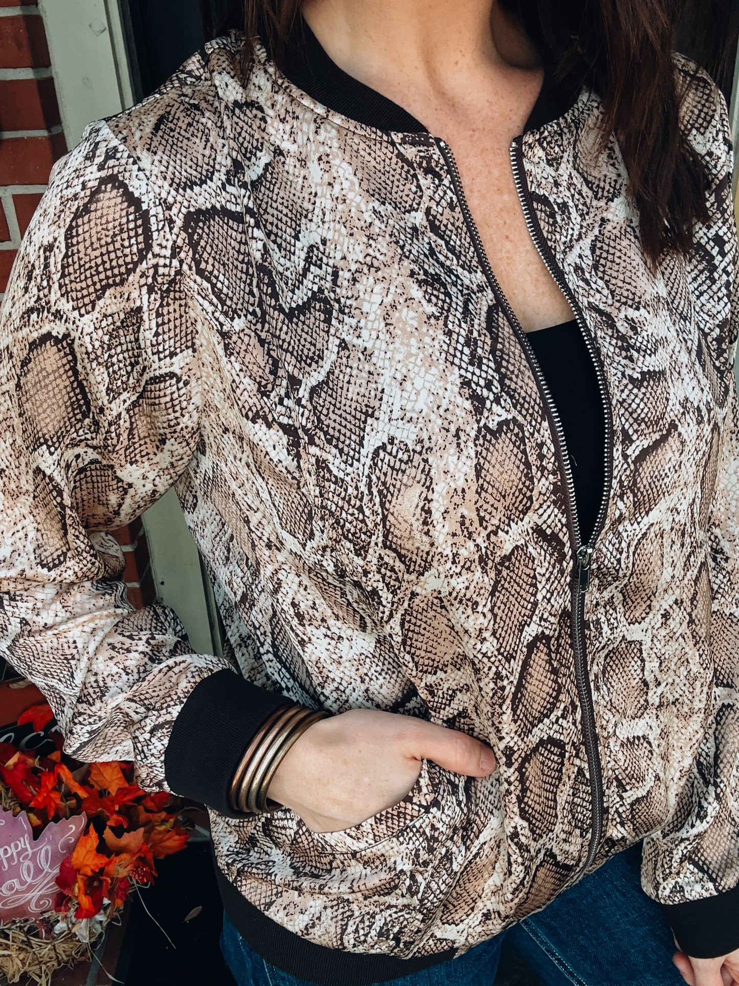 Bonfire Bell Bomber Jacket - Southern Divas Boutique