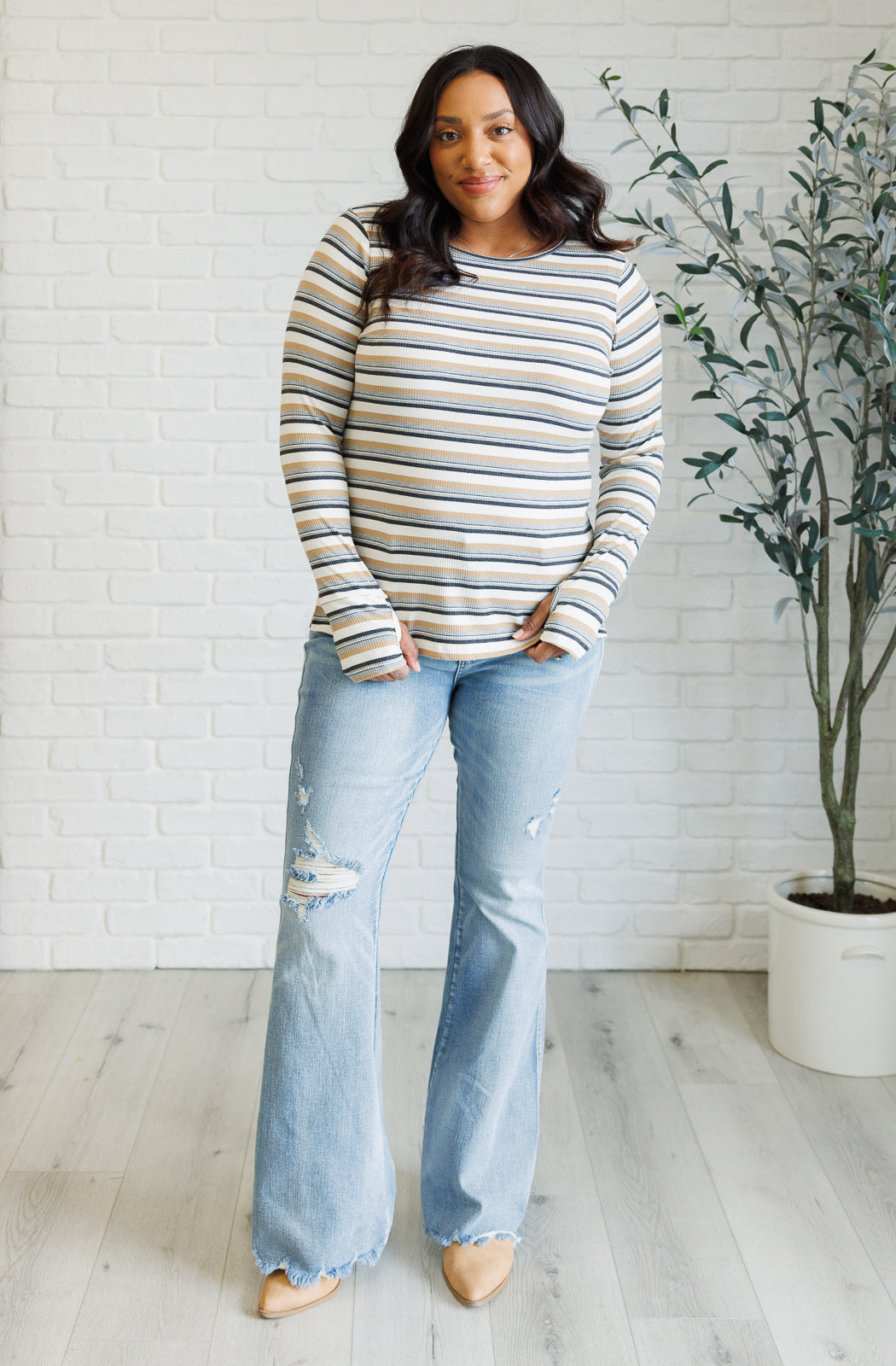 East Coast Breeze Striped Top - Southern Divas Boutique
