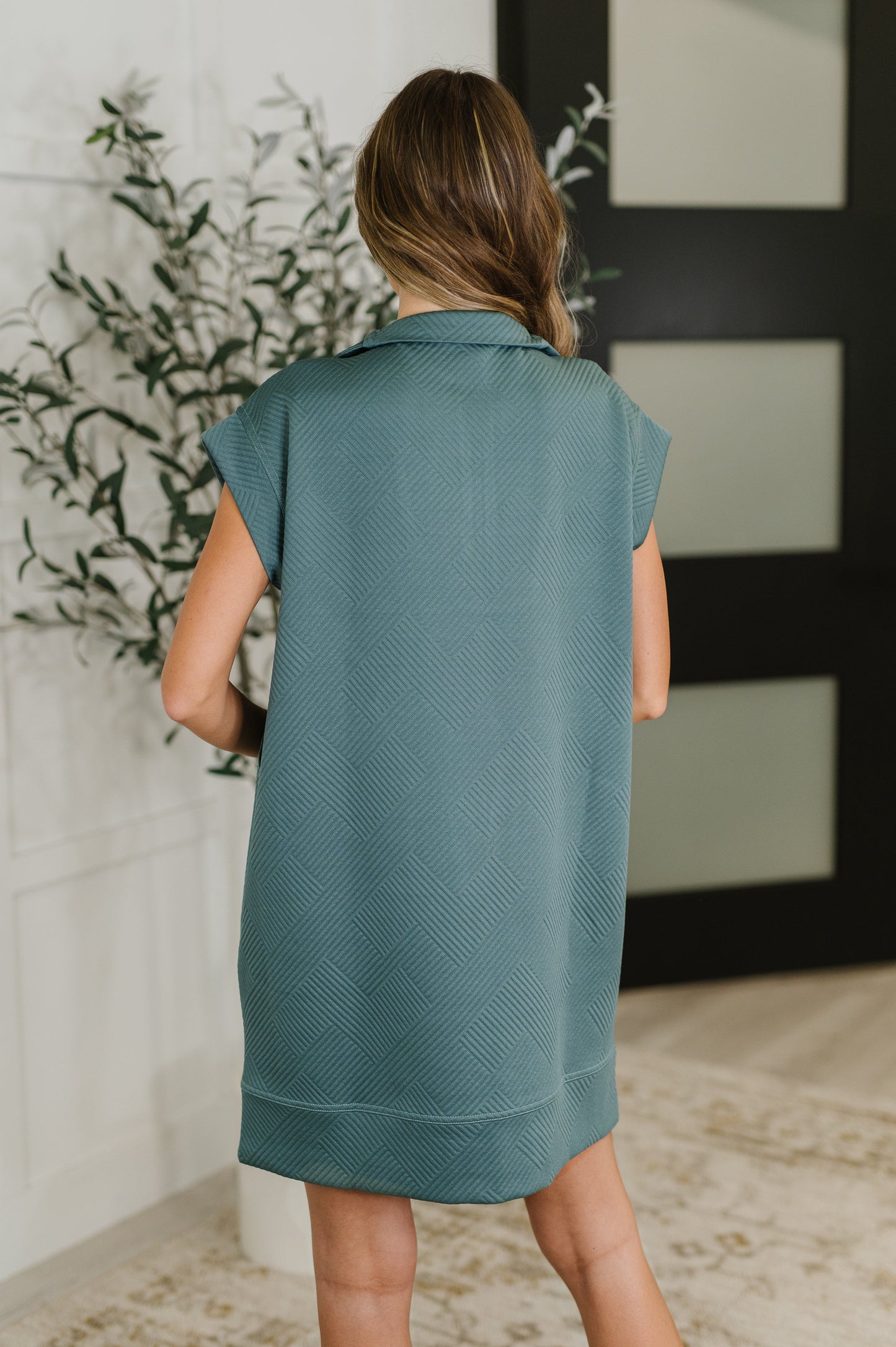 Easy Hustle High Neck Dress in Ash Jade - Southern Divas Boutique