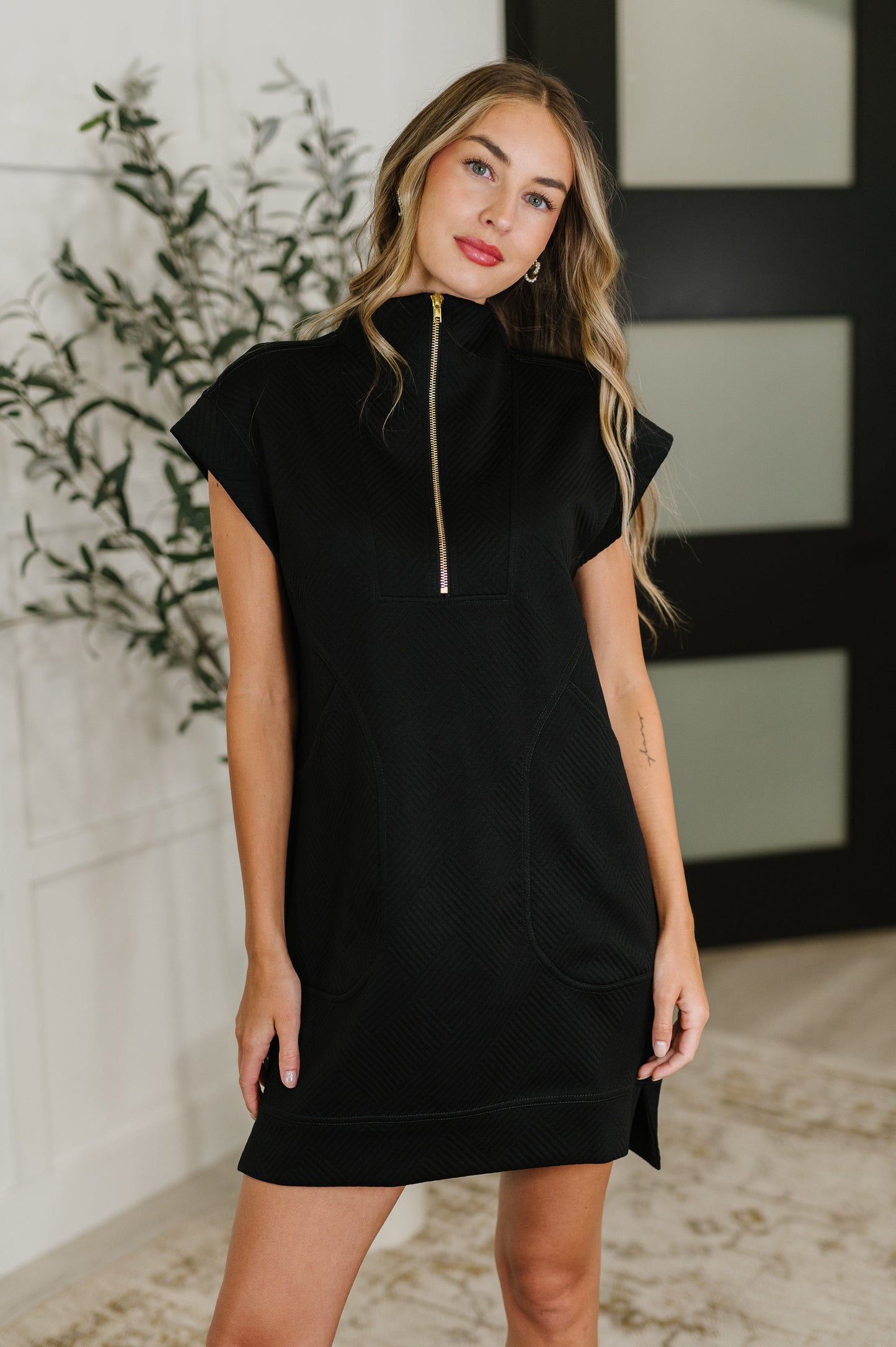 Easy Hustle High Neck Dress in Black - Southern Divas Boutique