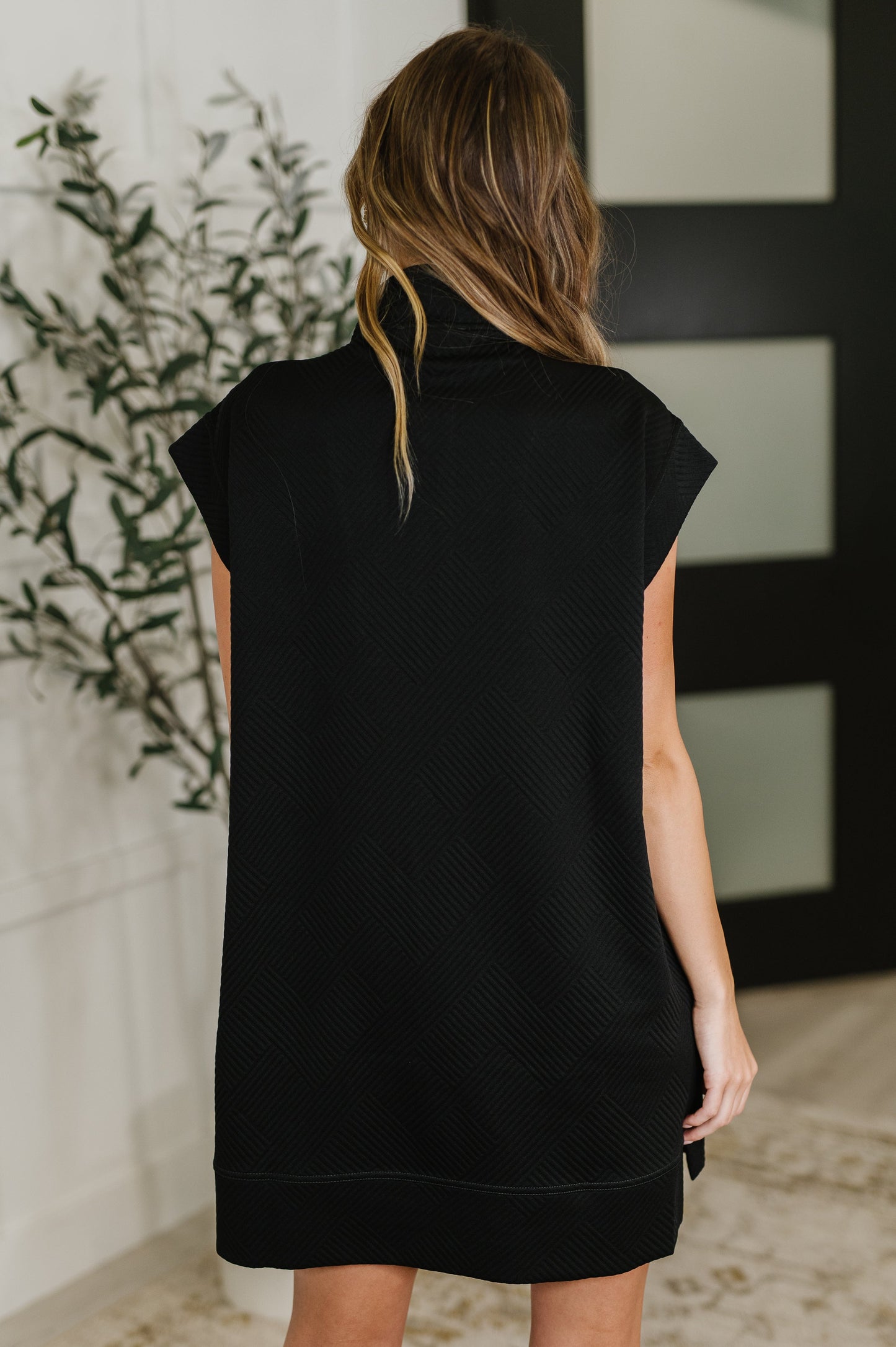 Easy Hustle High Neck Dress in Black - Southern Divas Boutique