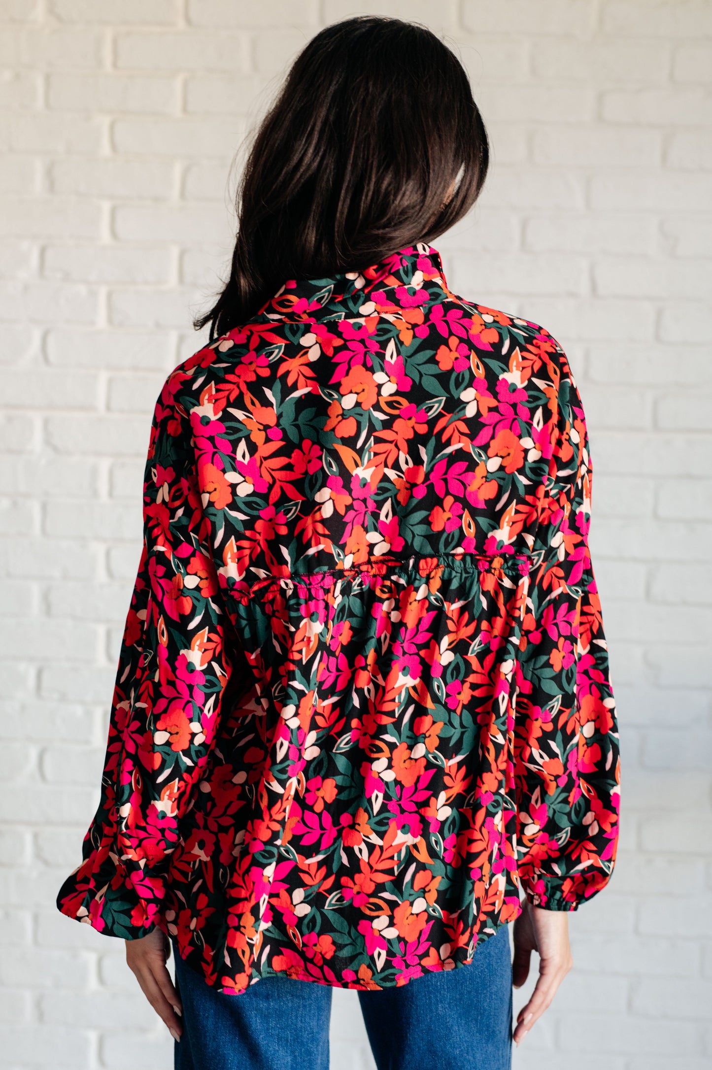 Francophile Ruffle Detail Button Up - Southern Divas Boutique