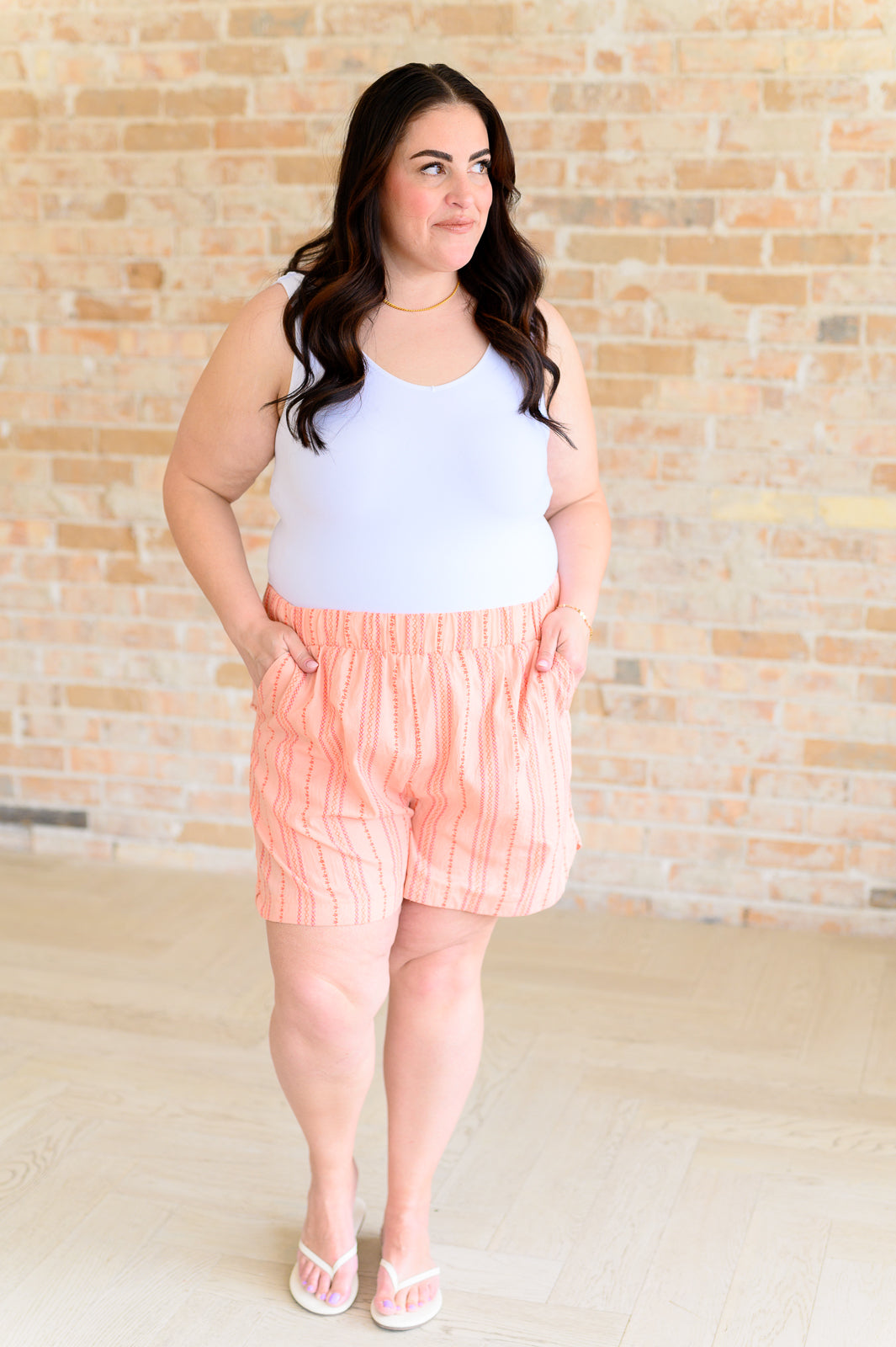 Go With It High Rise Striped Shorts - Southern Divas Boutique