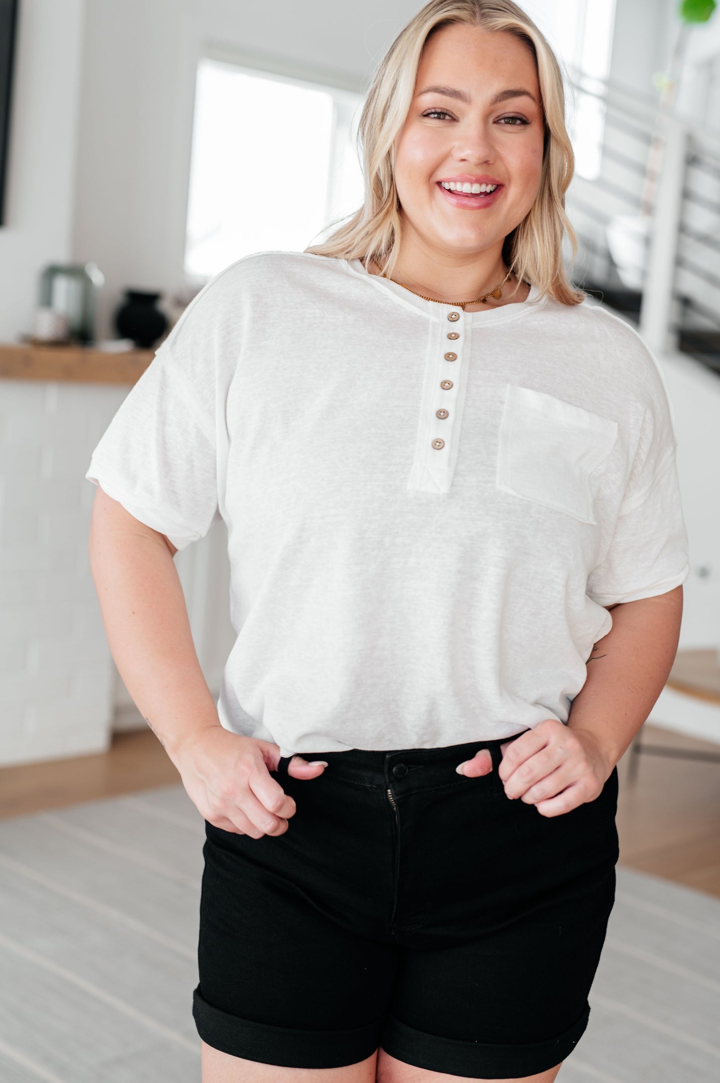 Hipster Henley Top - Southern Divas Boutique