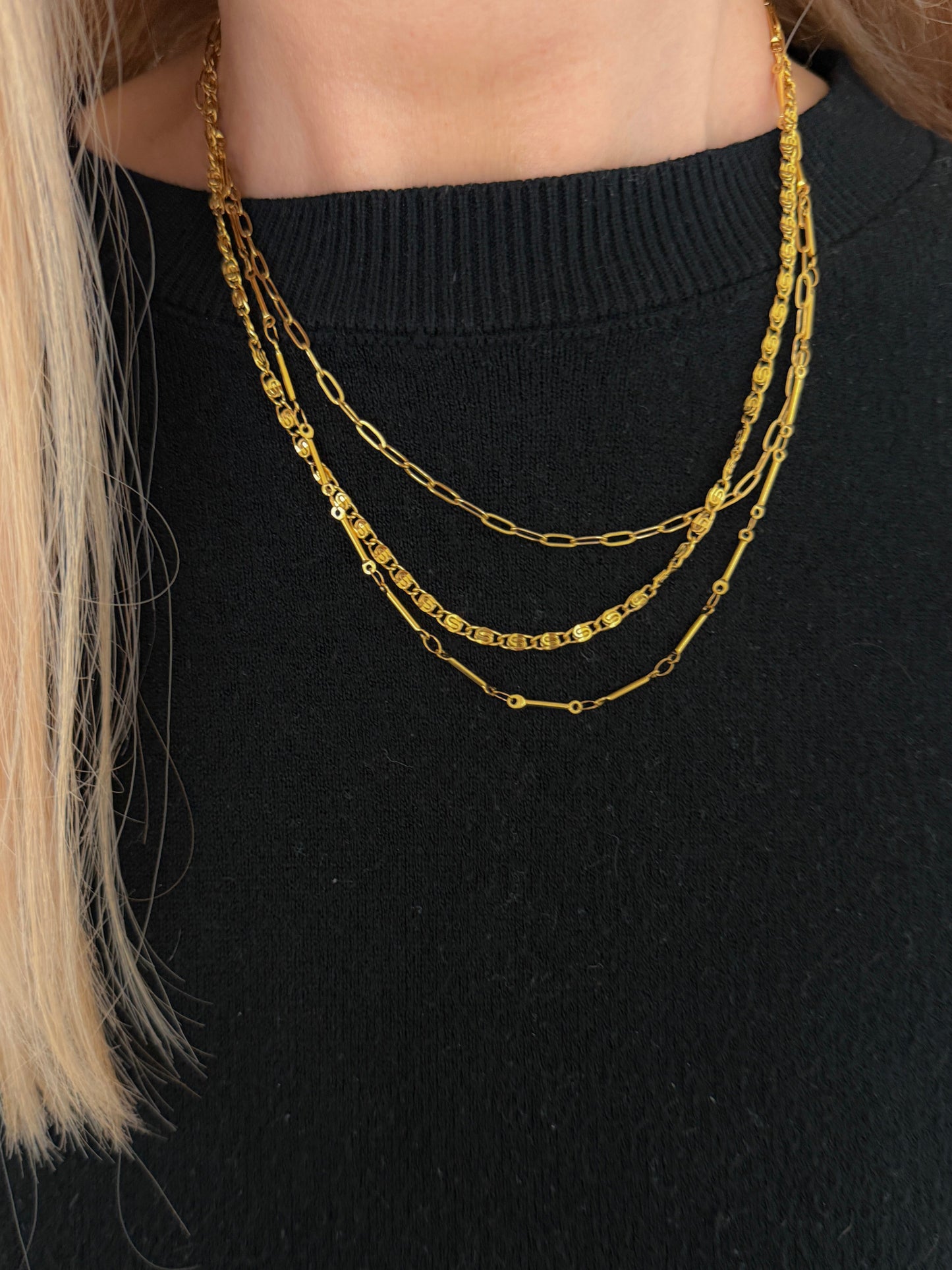 TRIPLE LAYERED NECKLACE - Southern Divas Boutique