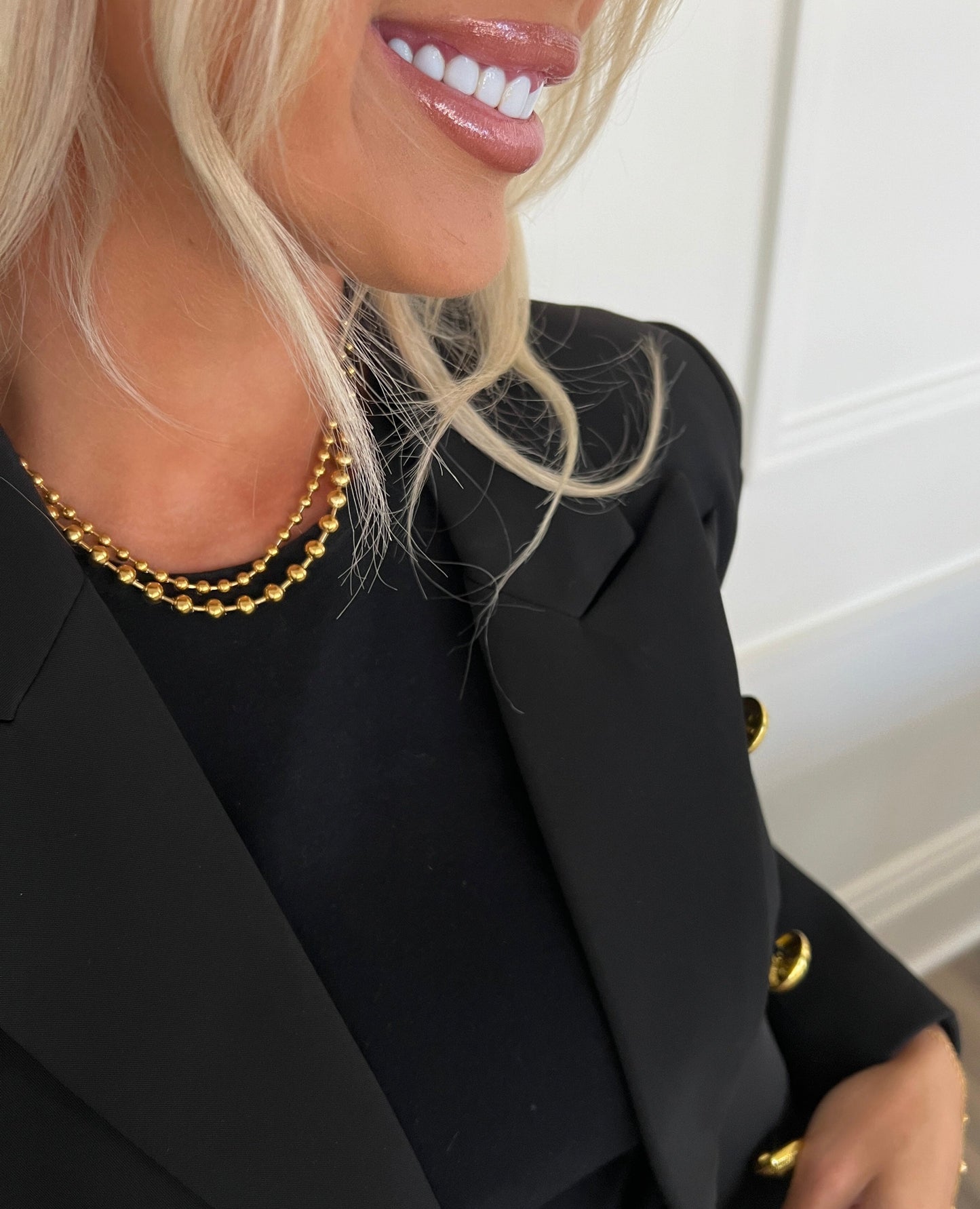 XL GOLD BEADED NECKLACE - Southern Divas Boutique