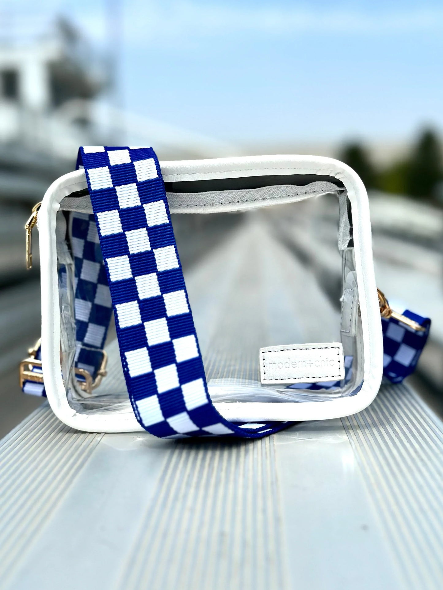 Lizzie Checkered Adjustable Bag Strap - Southern Divas Boutique