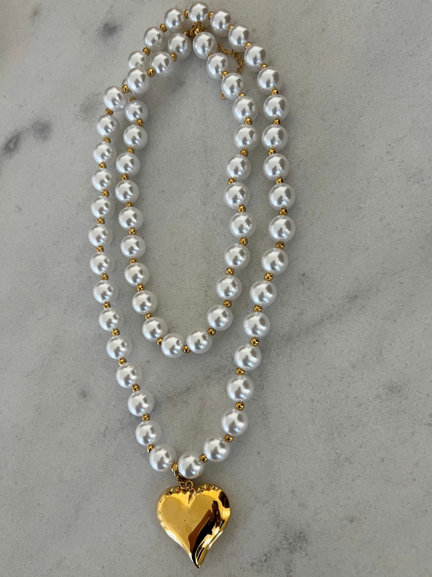 WRAP AROUND PEARL HEART NECKLACE - Southern Divas Boutique