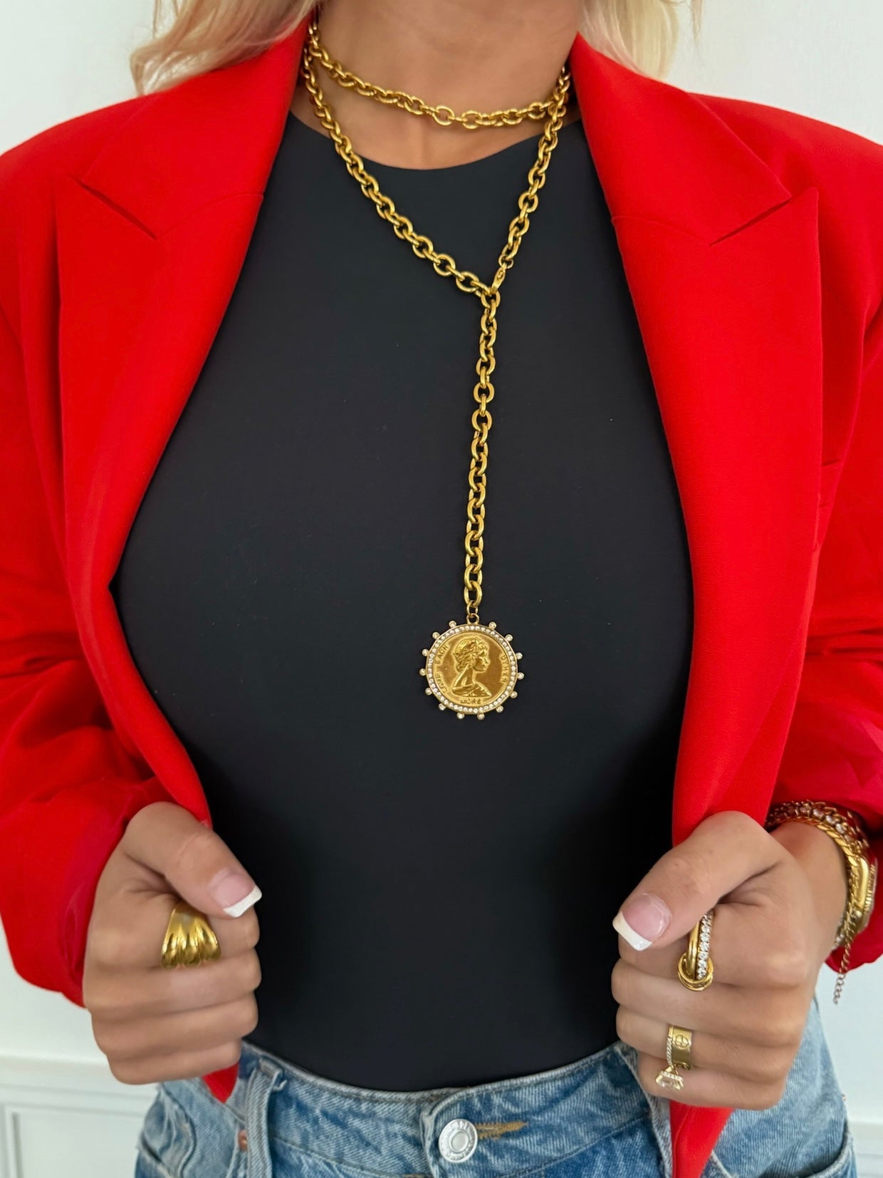 XL COIN NECKLACE - Southern Divas Boutique