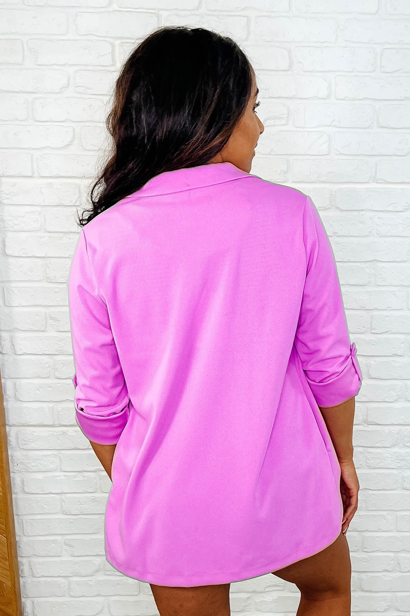 I'm Really That Gal Open Front Blazer in Orchid Glow - Southern Divas Boutique