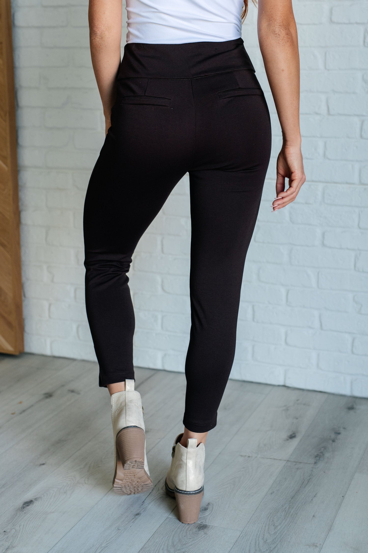 Magic Ankle Crop Skinny Pants in Chocolate - Southern Divas Boutique