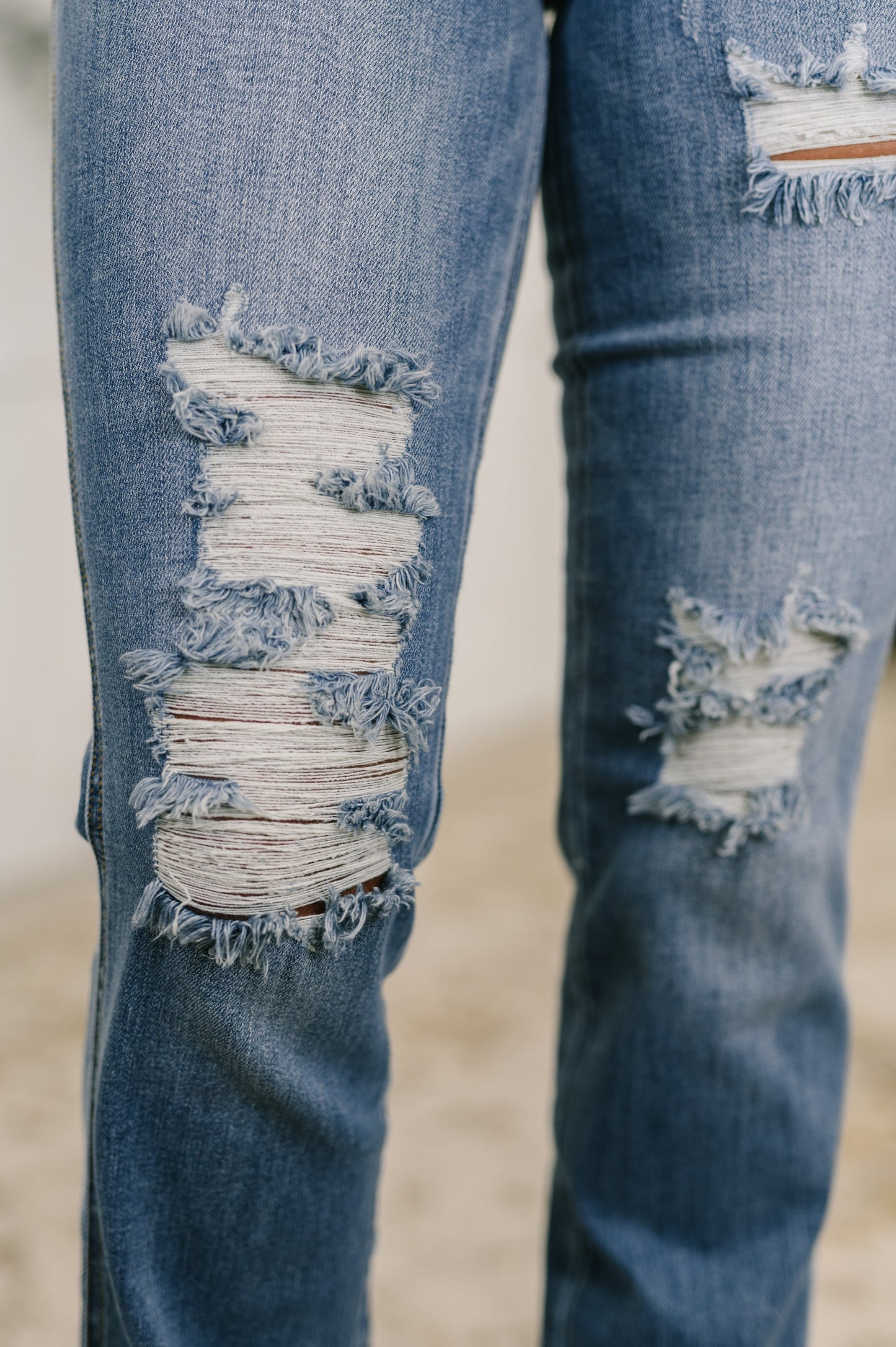 Maureen High Rise Distressed Bootcut Jeans - Southern Divas Boutique