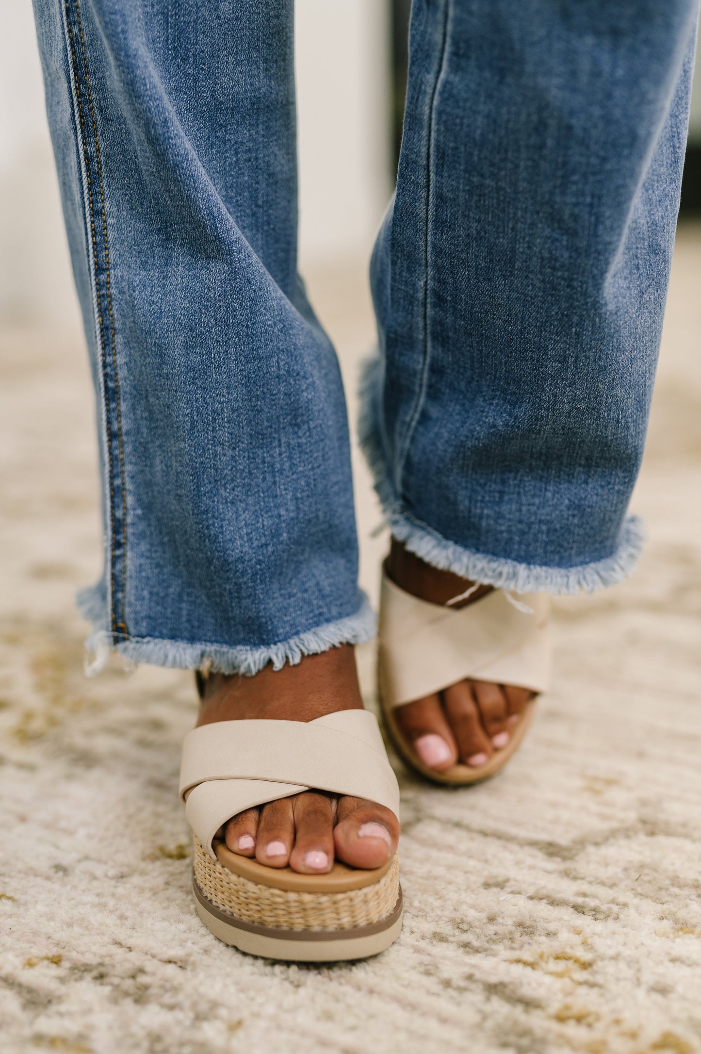Maureen High Rise Distressed Bootcut Jeans - Southern Divas Boutique