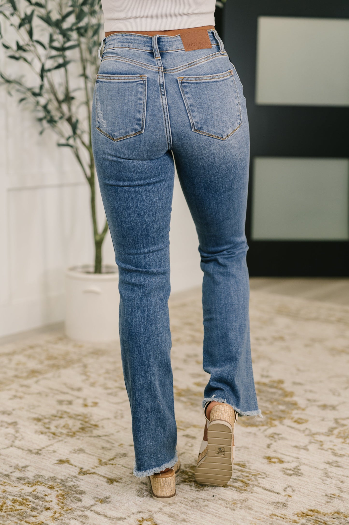 Maureen High Rise Distressed Bootcut Jeans - Southern Divas Boutique