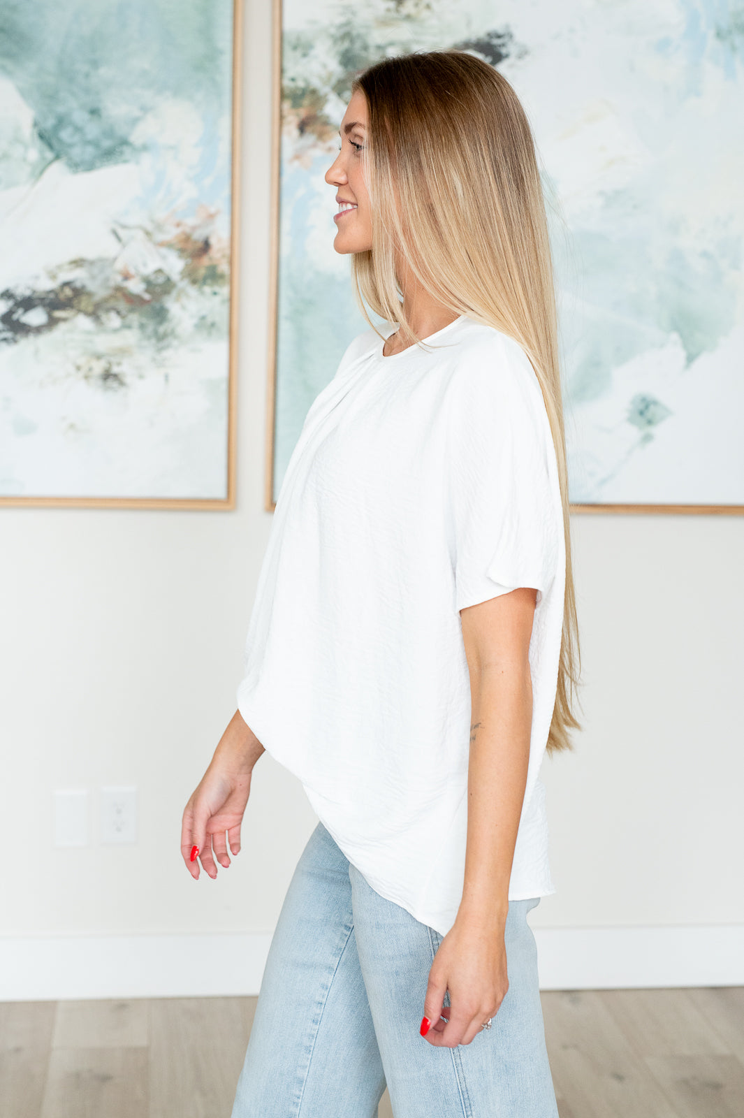 Mild Moments Pleat Detail Top - Southern Divas Boutique