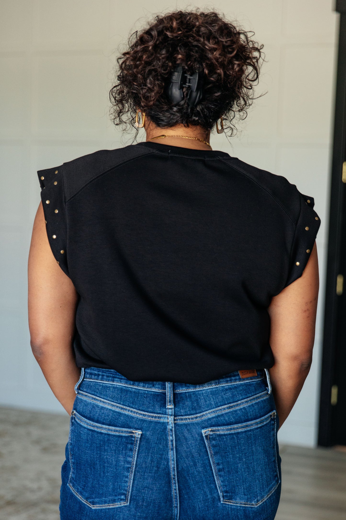 My Domain Studded Cap Sleeve Top - Southern Divas Boutique