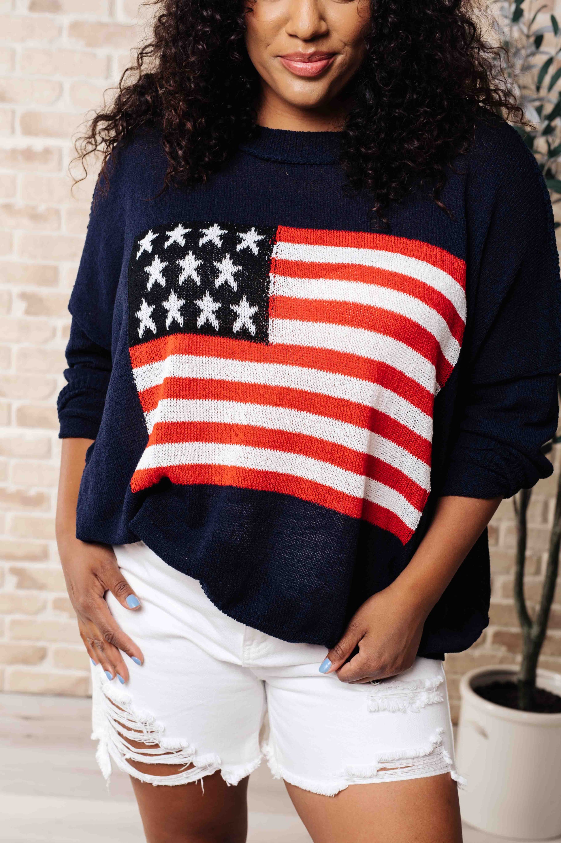 Oh Say Can You See Lightweight Pullover - Southern Divas Boutique