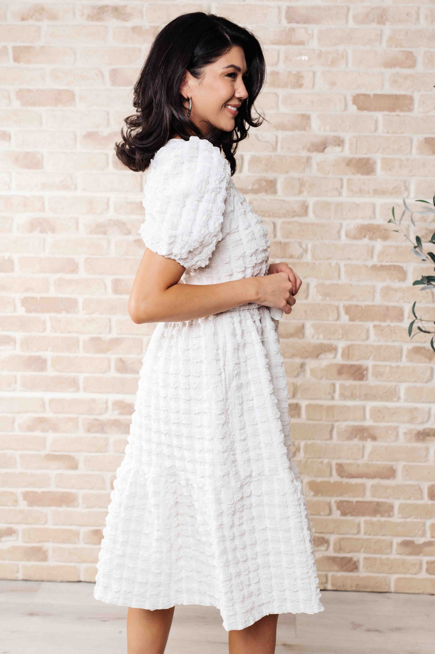 On Cloud Nine Bubble Midi Dress - Southern Divas Boutique