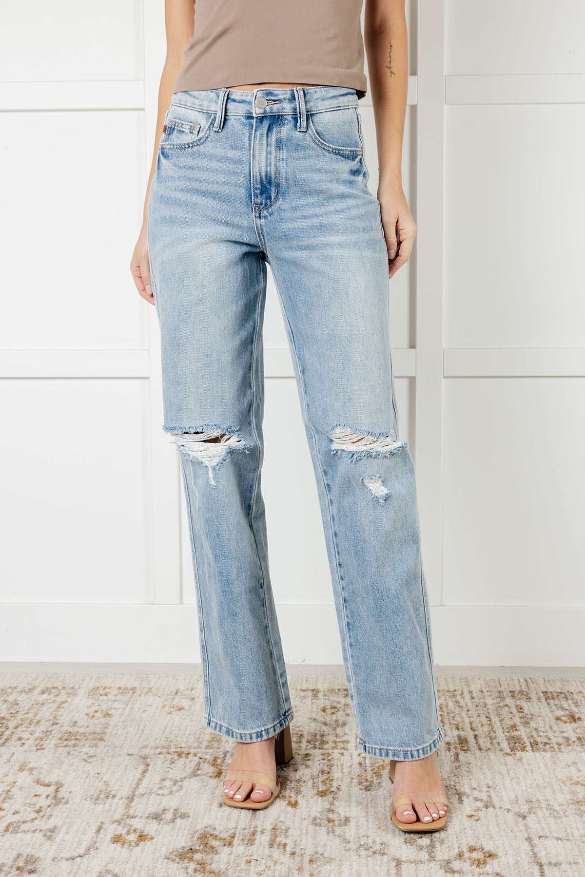 Patricia High Rise Rigid Magic 90's Straight Jeans - Southern Divas Boutique