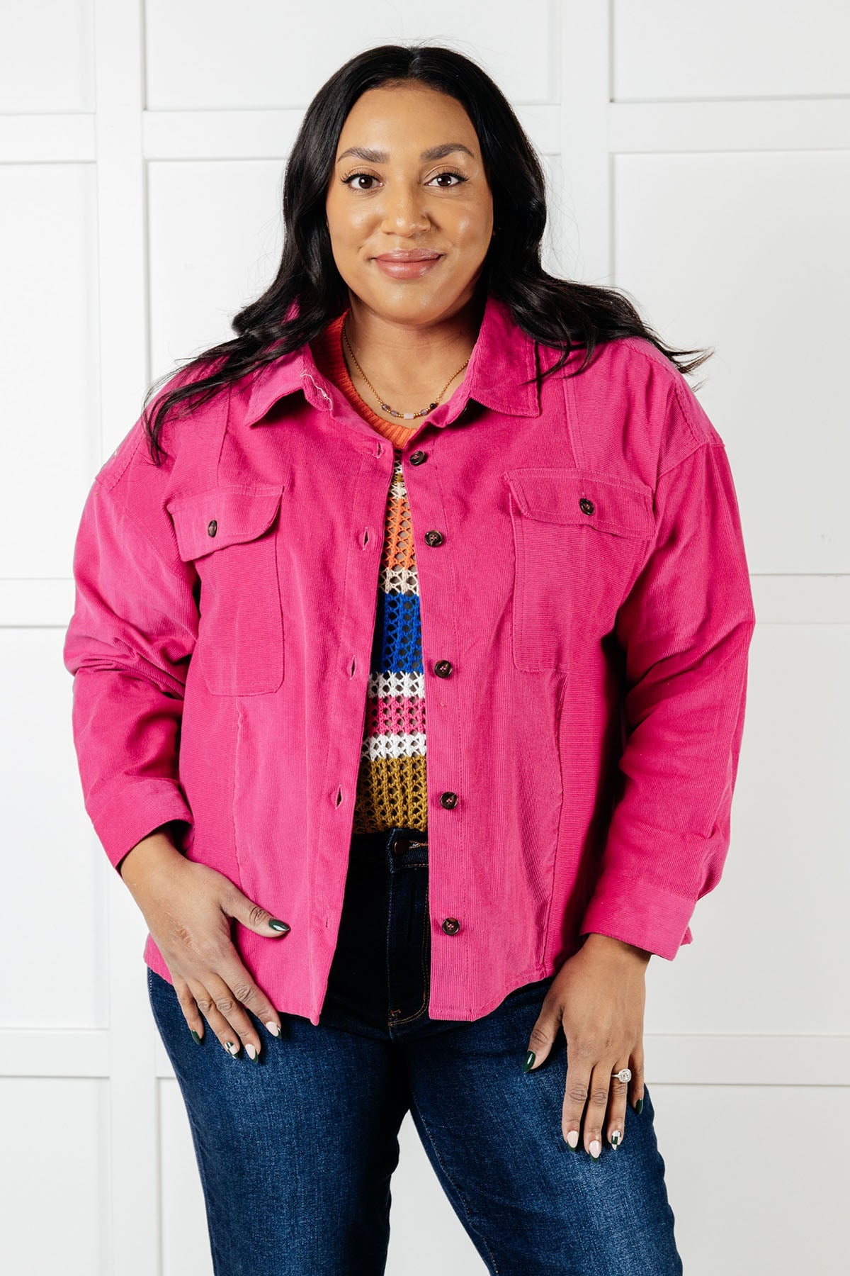 Deep Thoughts Striped Loose Knit Top - Southern Divas Boutique