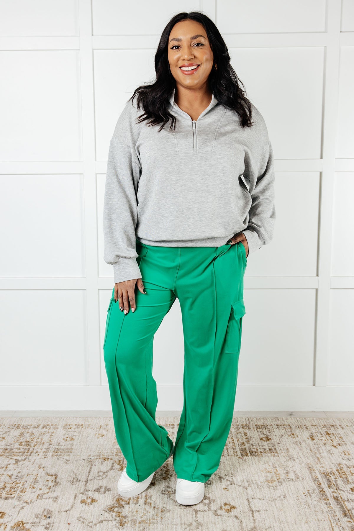 Race to Relax Cargo Pants in Emerald Green - Southern Divas Boutique