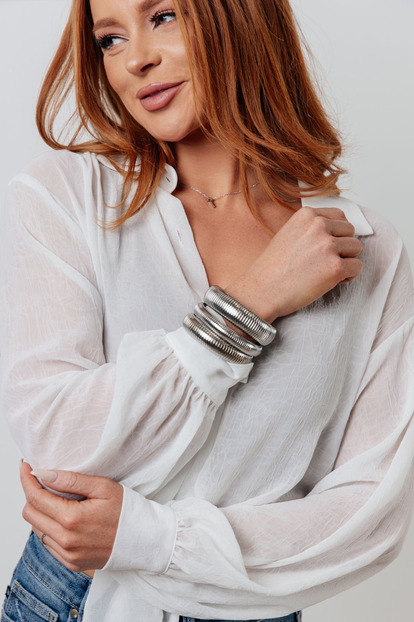 Sassy but Classy Ribbed Bangles in Silver Set of 3 - Southern Divas Boutique