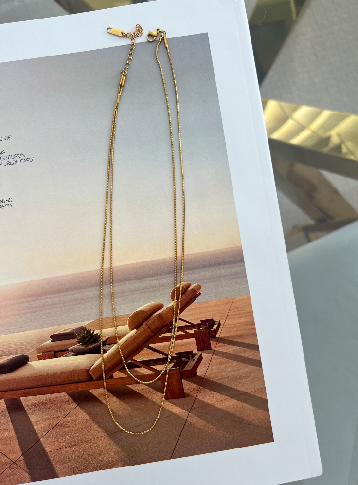 DAINTY SNAKE LAYERED NECKLACE - Southern Divas Boutique