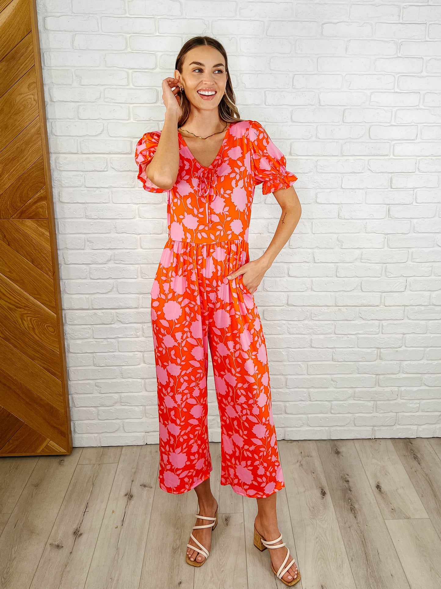 She's got Mojo Puff Sleeve Jumpsuit - Southern Divas Boutique