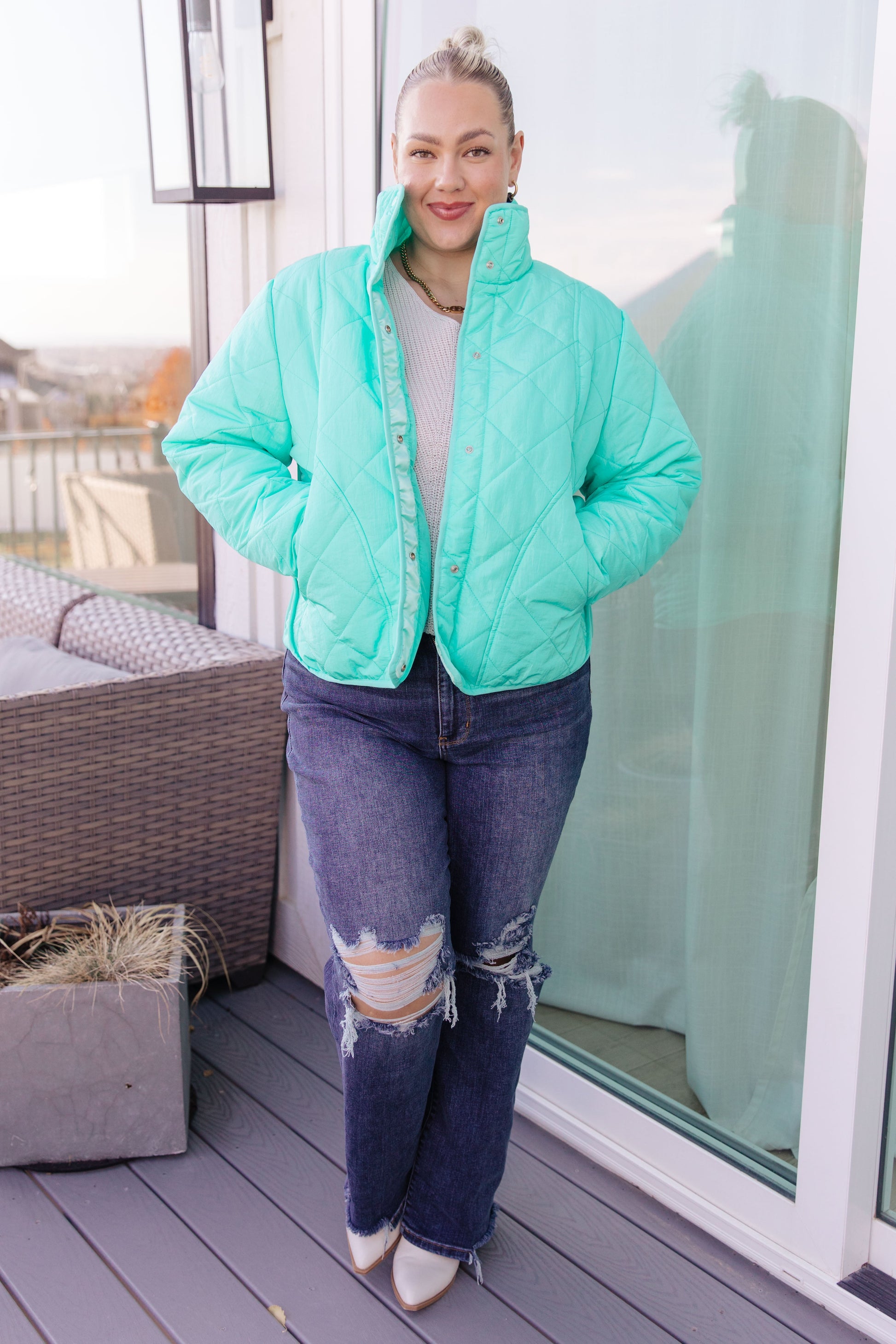 Slightly Distracted Puffer Jacket - Southern Divas Boutique