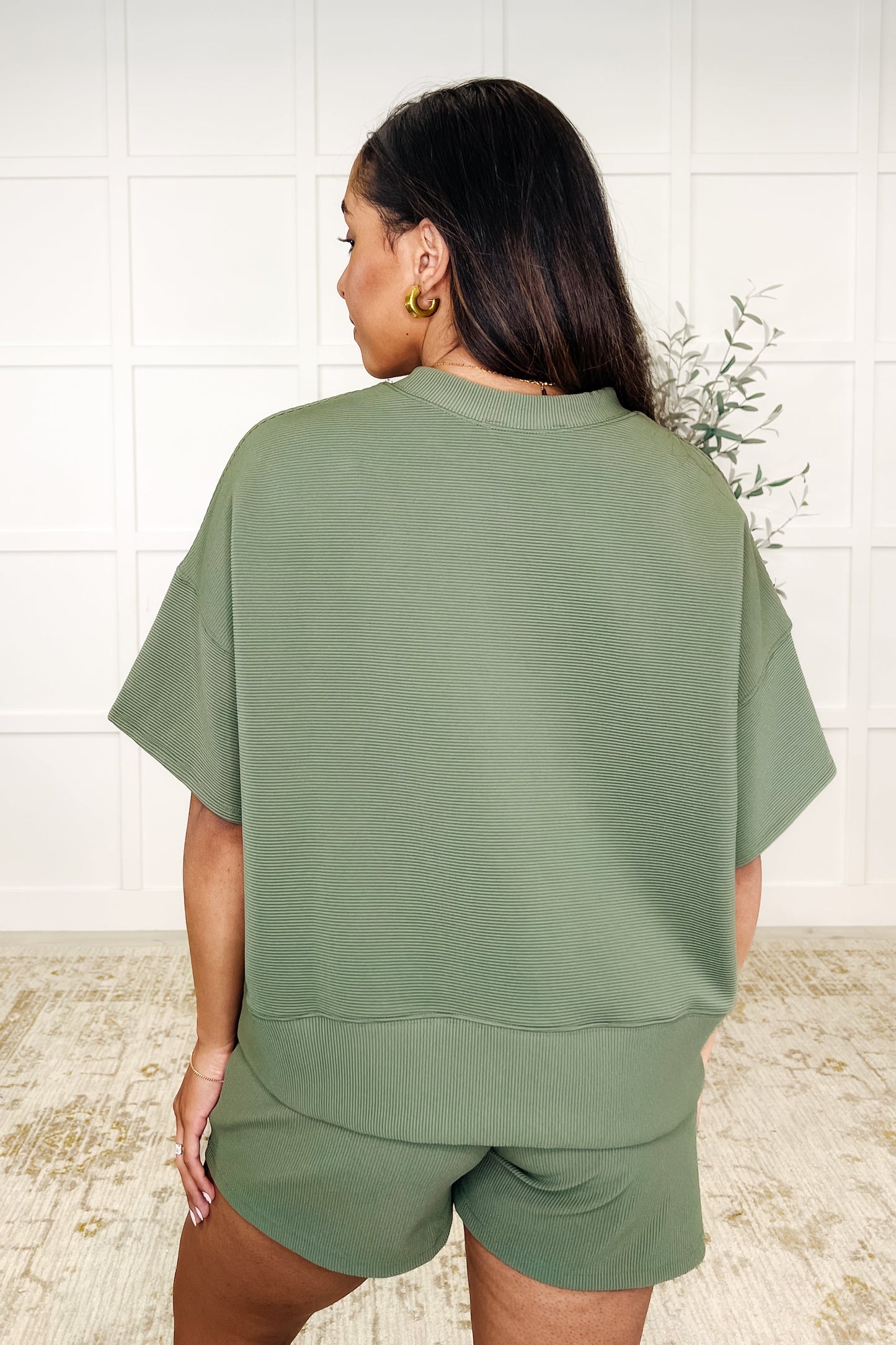 Slow Sunday Ribbed Knit Set in Light Olive - Southern Divas Boutique