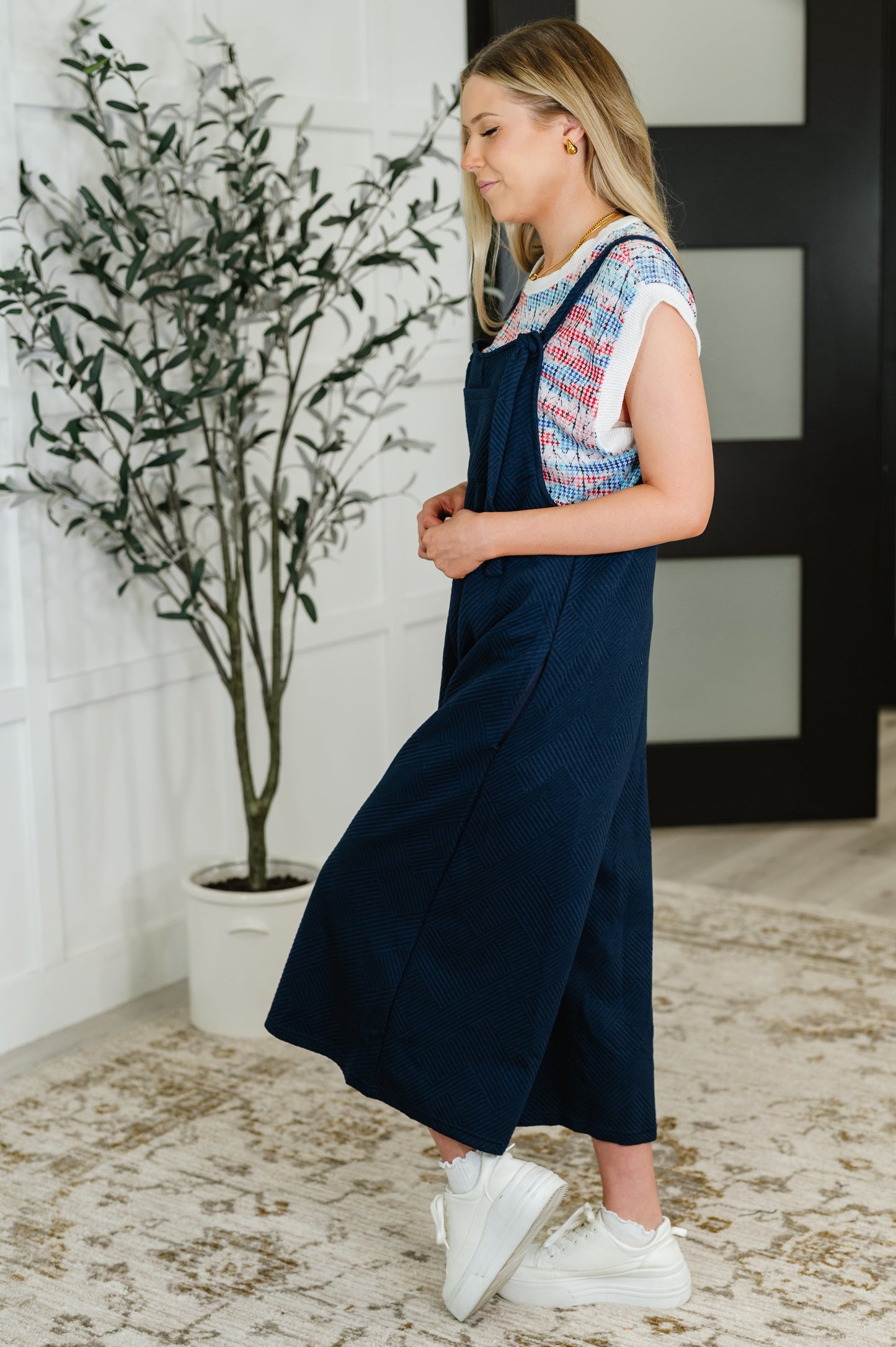 Suit Yourself Adjustable Strap Jumpsuit in Navy - Southern Divas Boutique