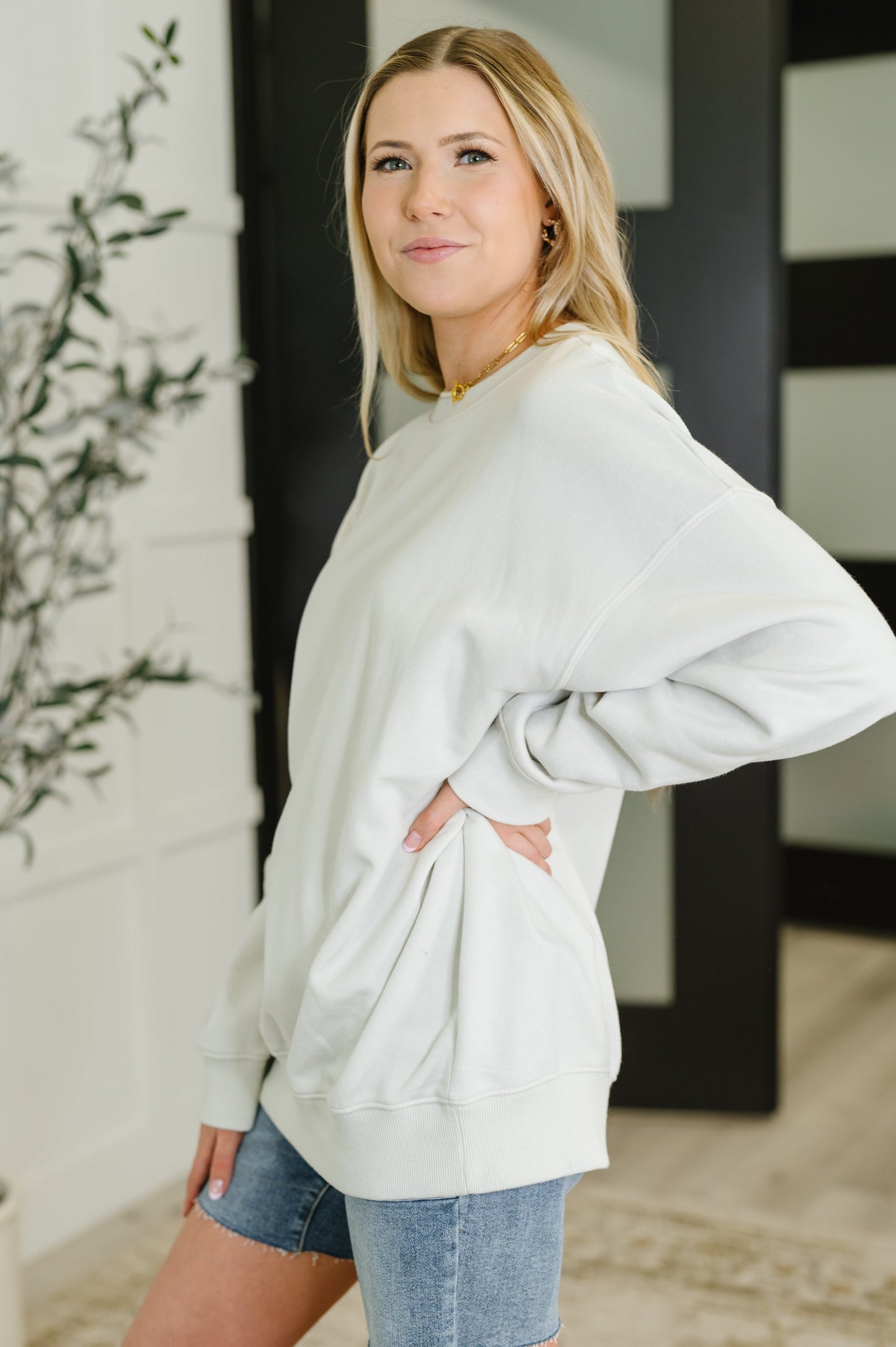 Sunday Snug Relaxed Pullover in Bone - Southern Divas Boutique