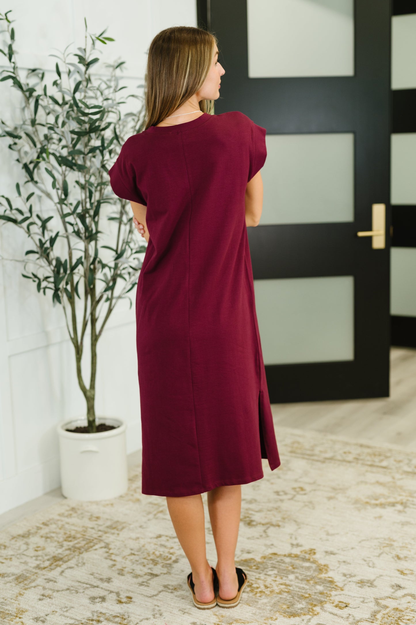 Sweet Like That Casual Dress in Cabernet - Southern Divas Boutique
