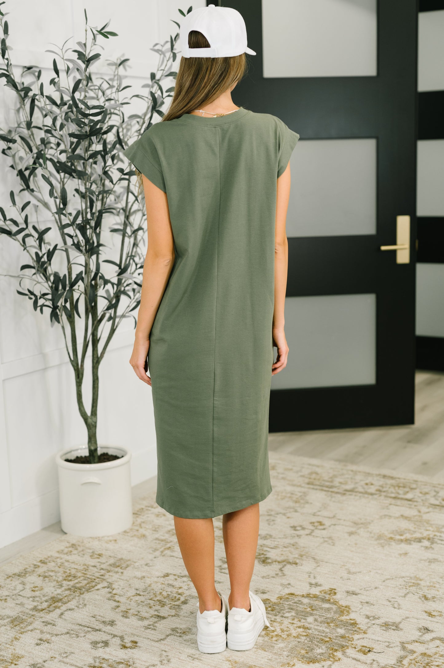 Sweet Like That Casual Dress in Light Olive - Southern Divas Boutique