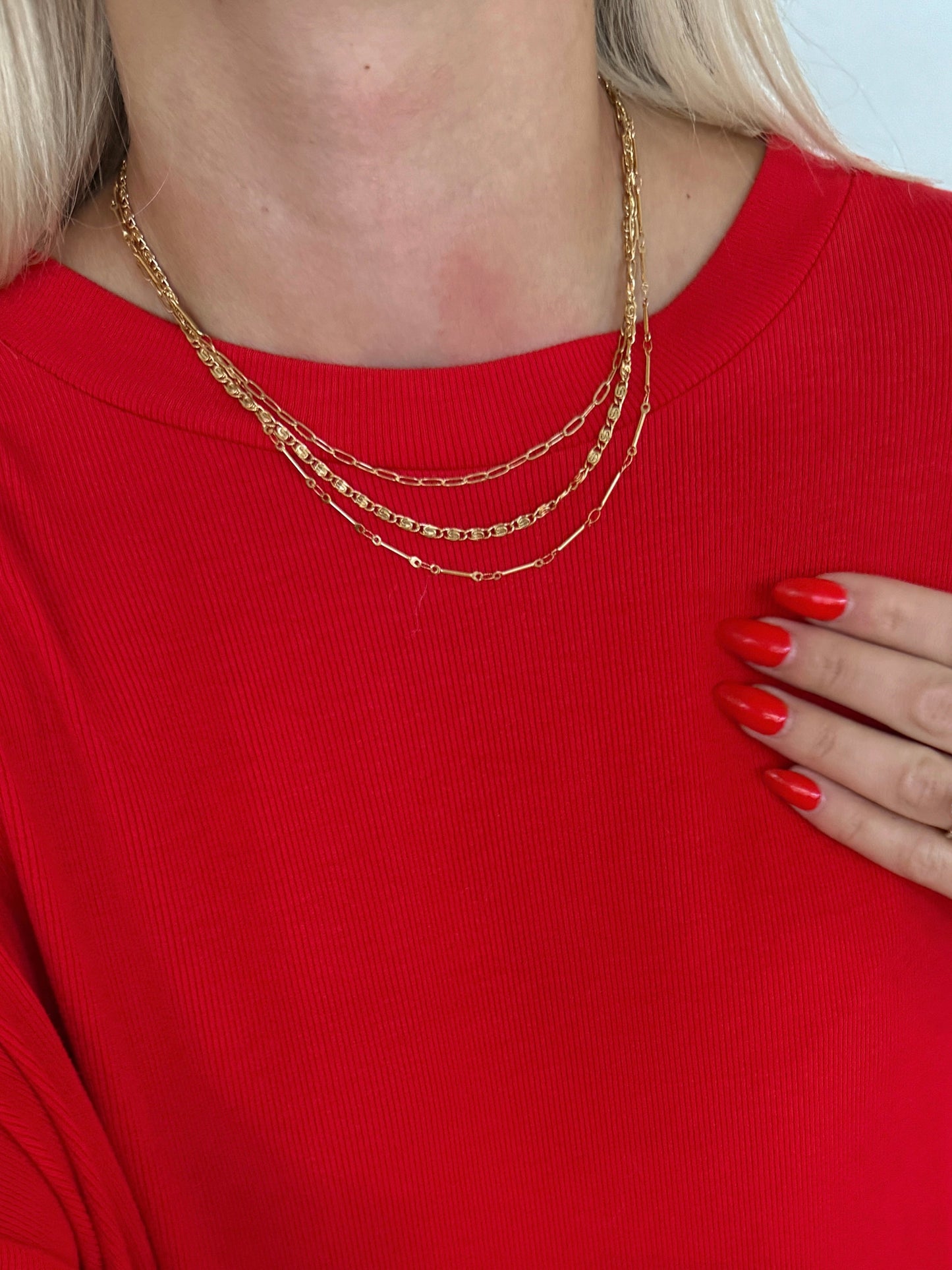 TRIPLE LAYERED NECKLACE - Southern Divas Boutique