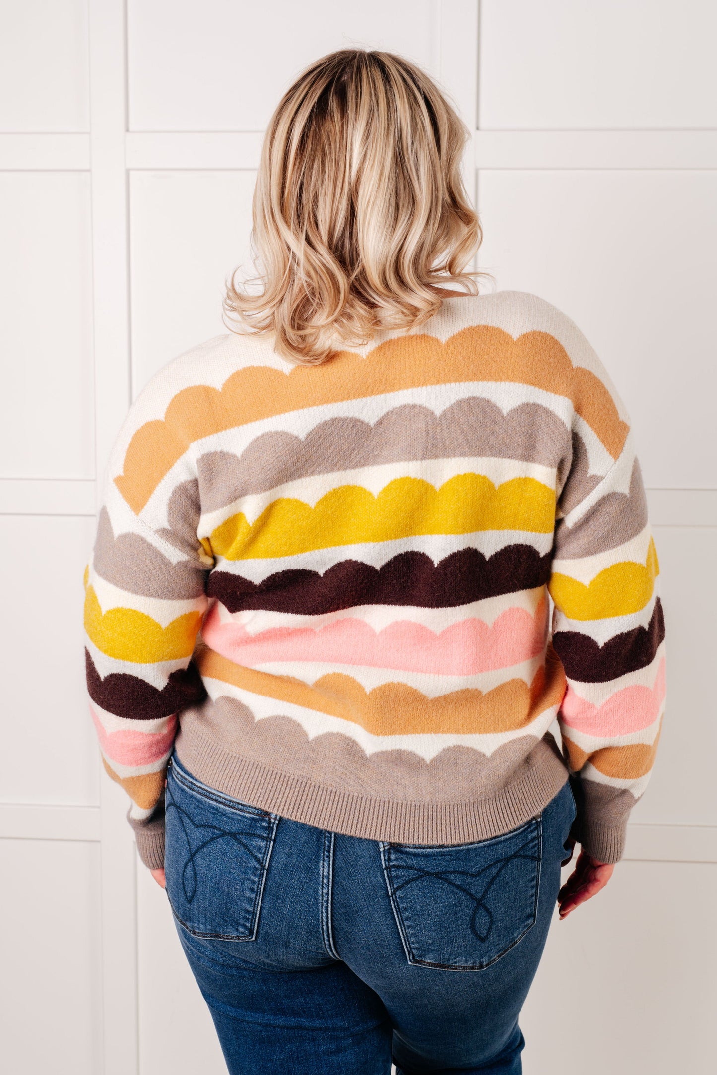 Wave After Wave Striped Sweater - Southern Divas Boutique