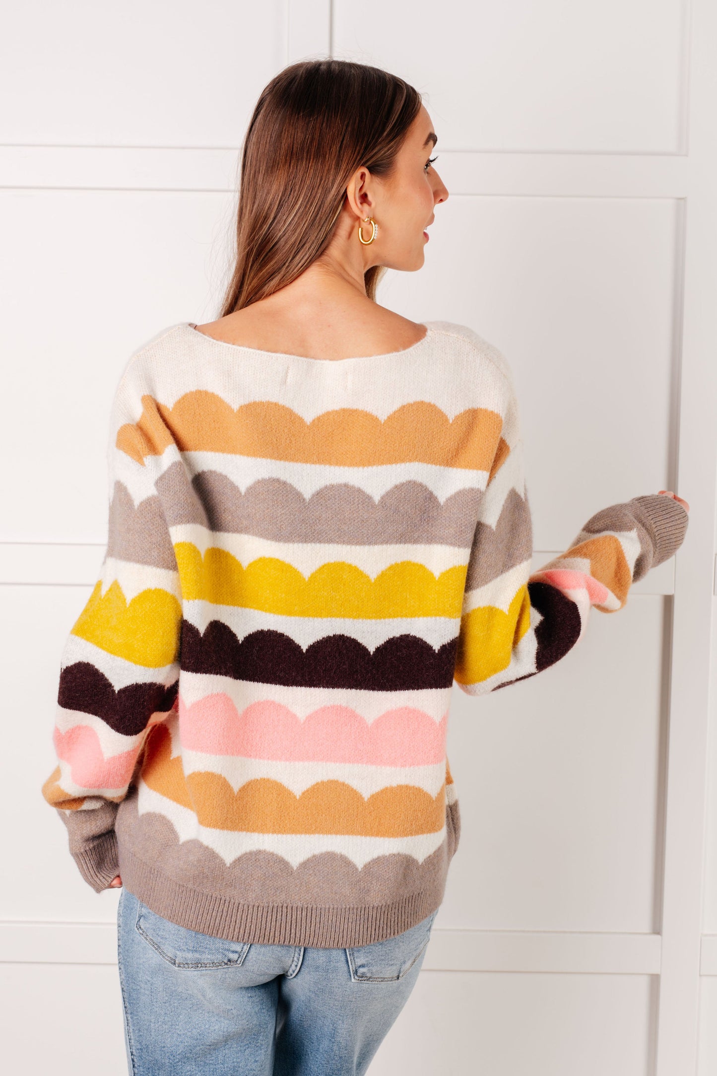 Wave After Wave Striped Sweater - Southern Divas Boutique