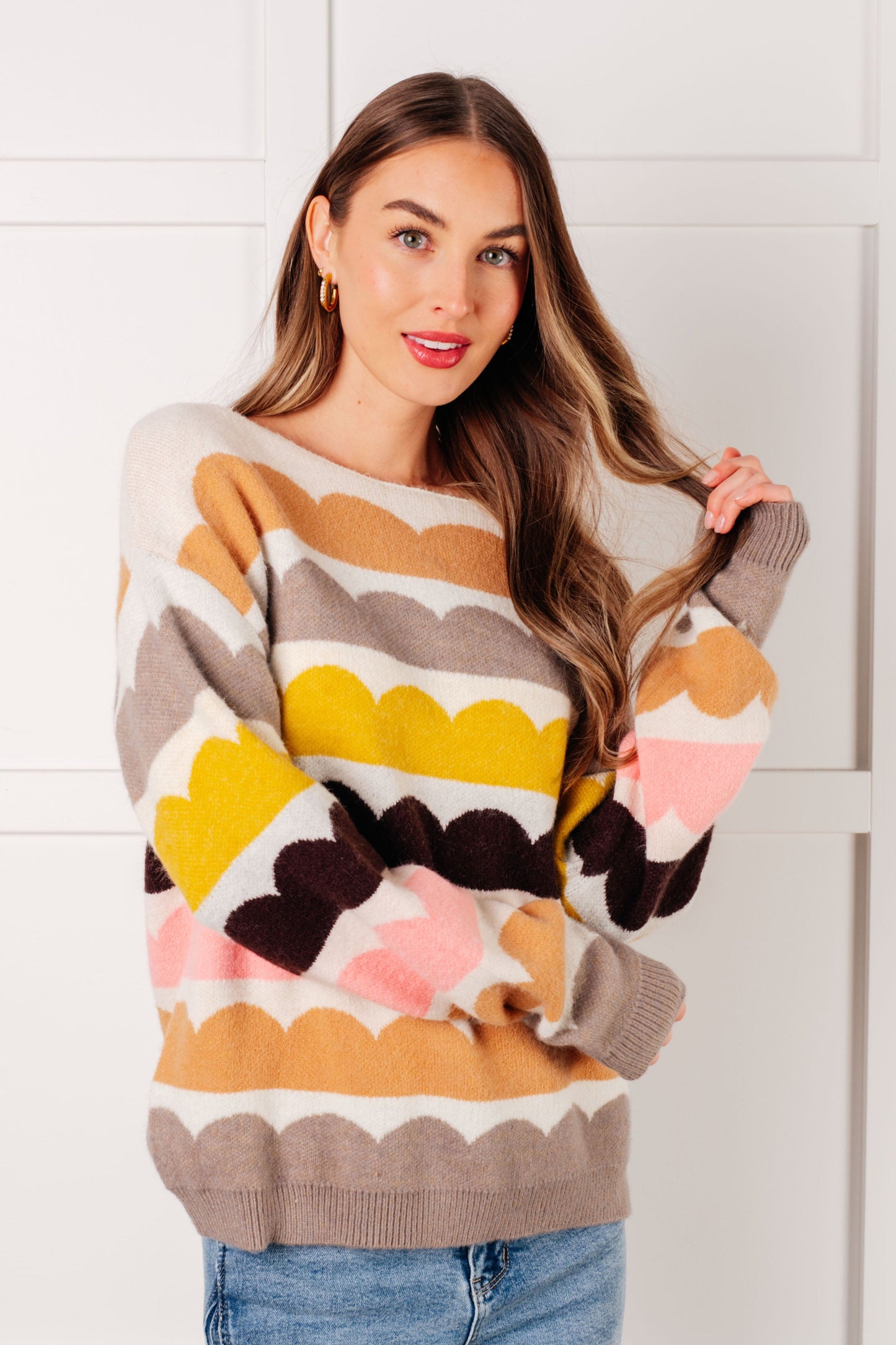 Wave After Wave Striped Sweater - Southern Divas Boutique