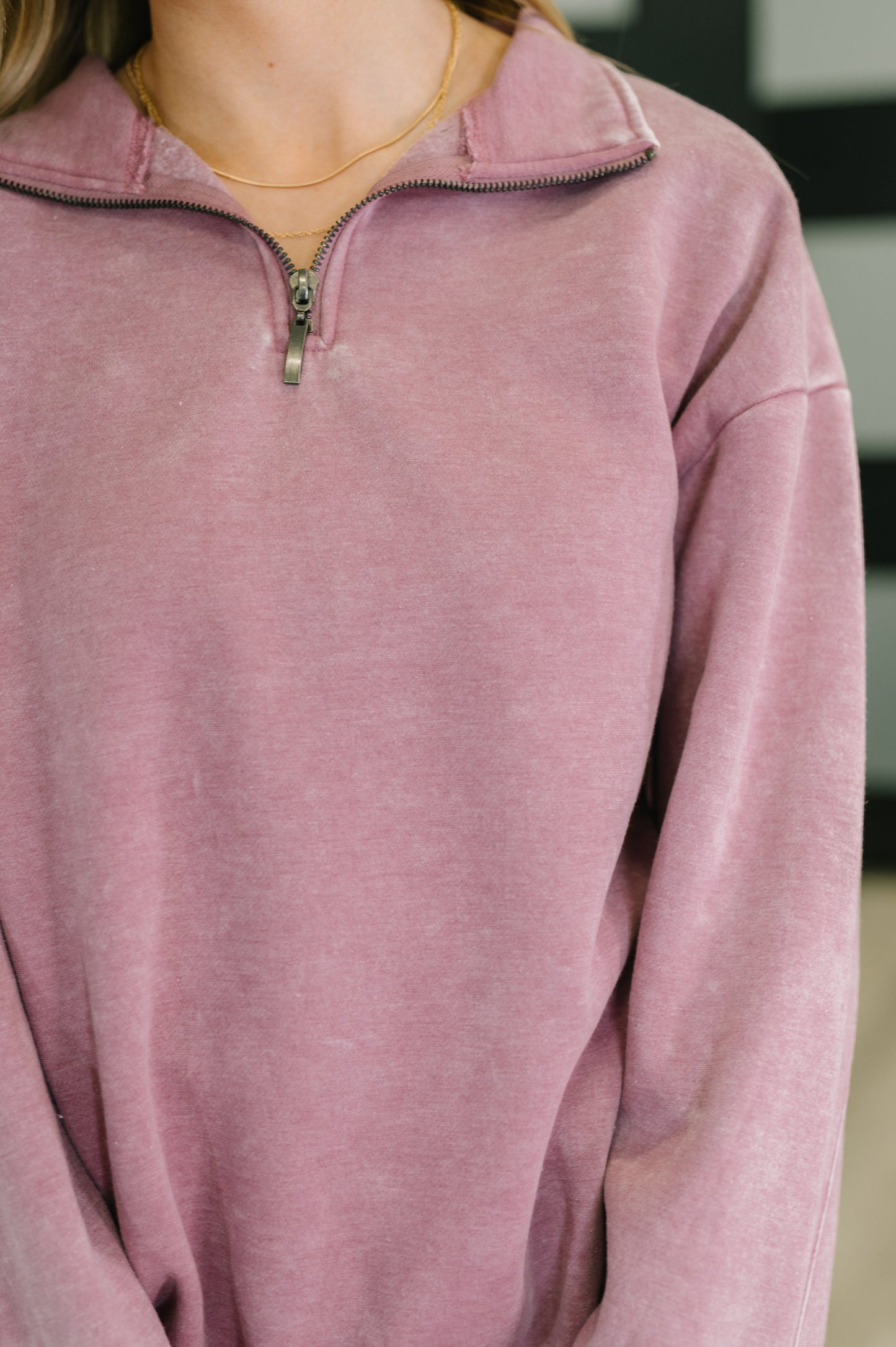 You Should Know Half Zip Pullover in Light Rose - Southern Divas Boutique