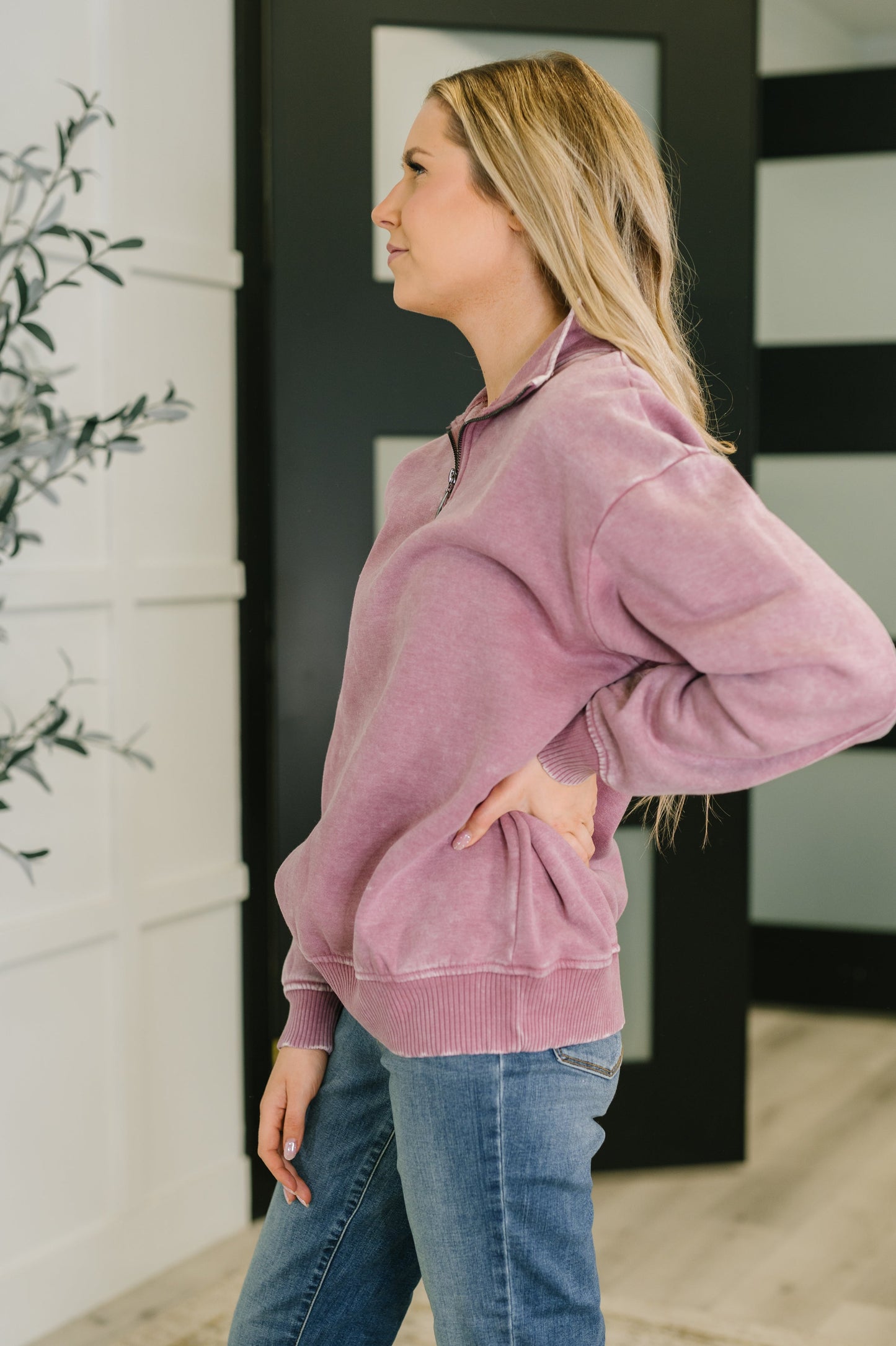 You Should Know Half Zip Pullover in Light Rose - Southern Divas Boutique