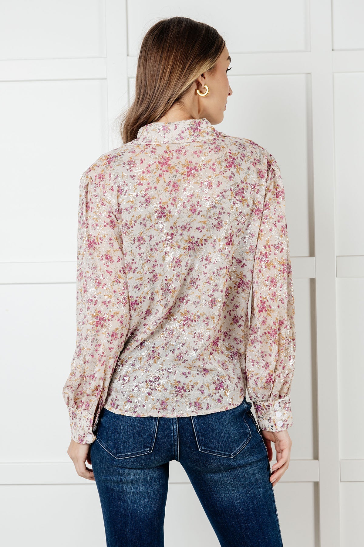 You and I Connect Floral Button Up Blouse - Southern Divas Boutique